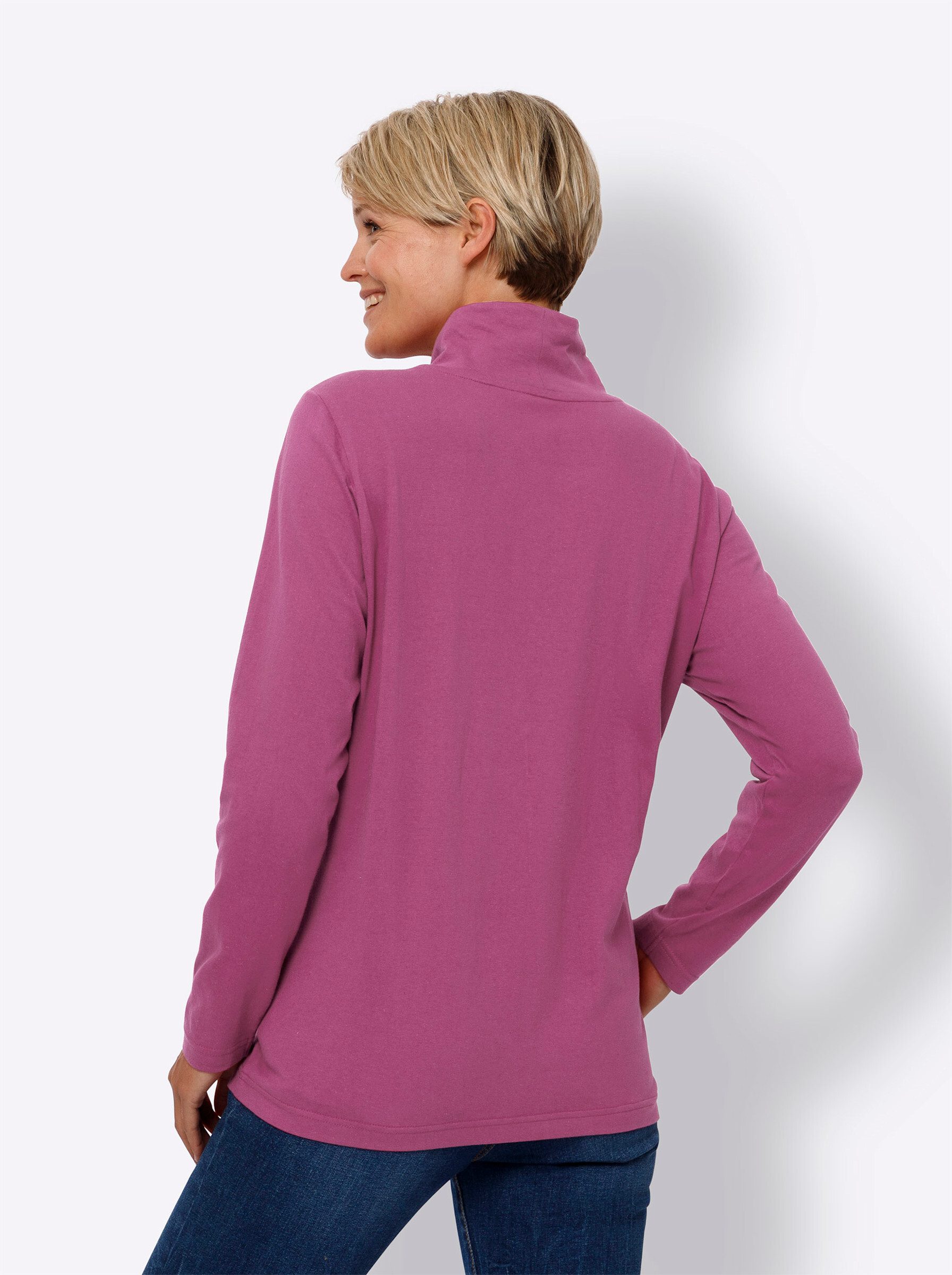 Sieh an! T-Shirt Stehkragenshirt . günstig online kaufen