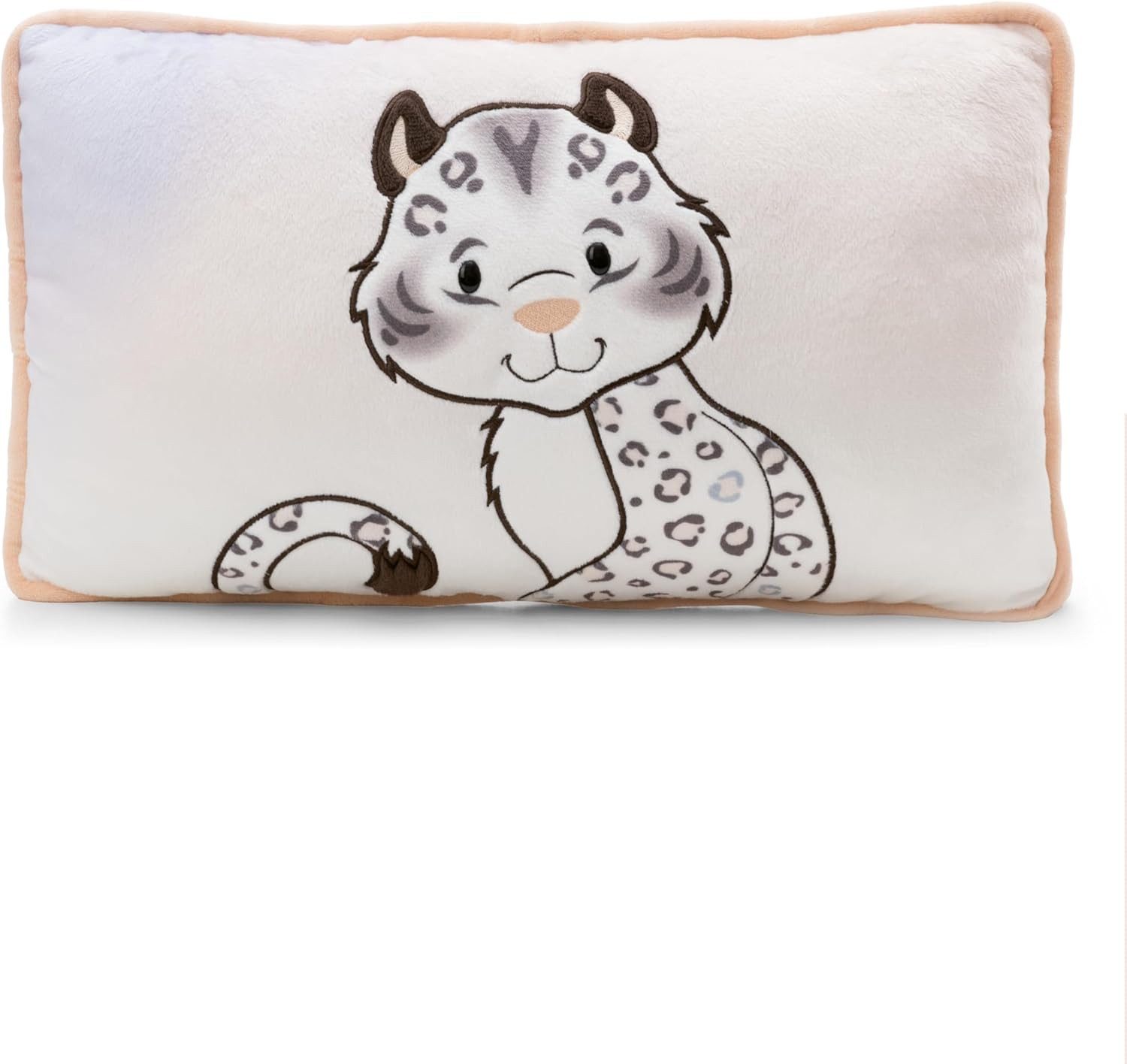 Nici Dekokissen 62445 - Kissen Schneeleopard Eleni Snowbell, 43 x 25 cm, rechteckig