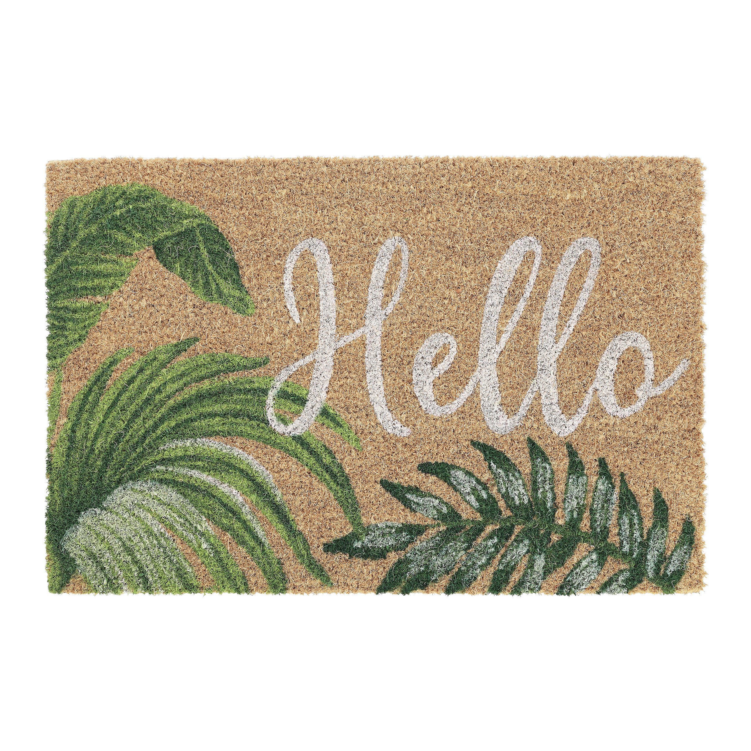 relaxdays Fußmatte Kokos Fußmatte "Hello", Höhe: günstig online kaufen