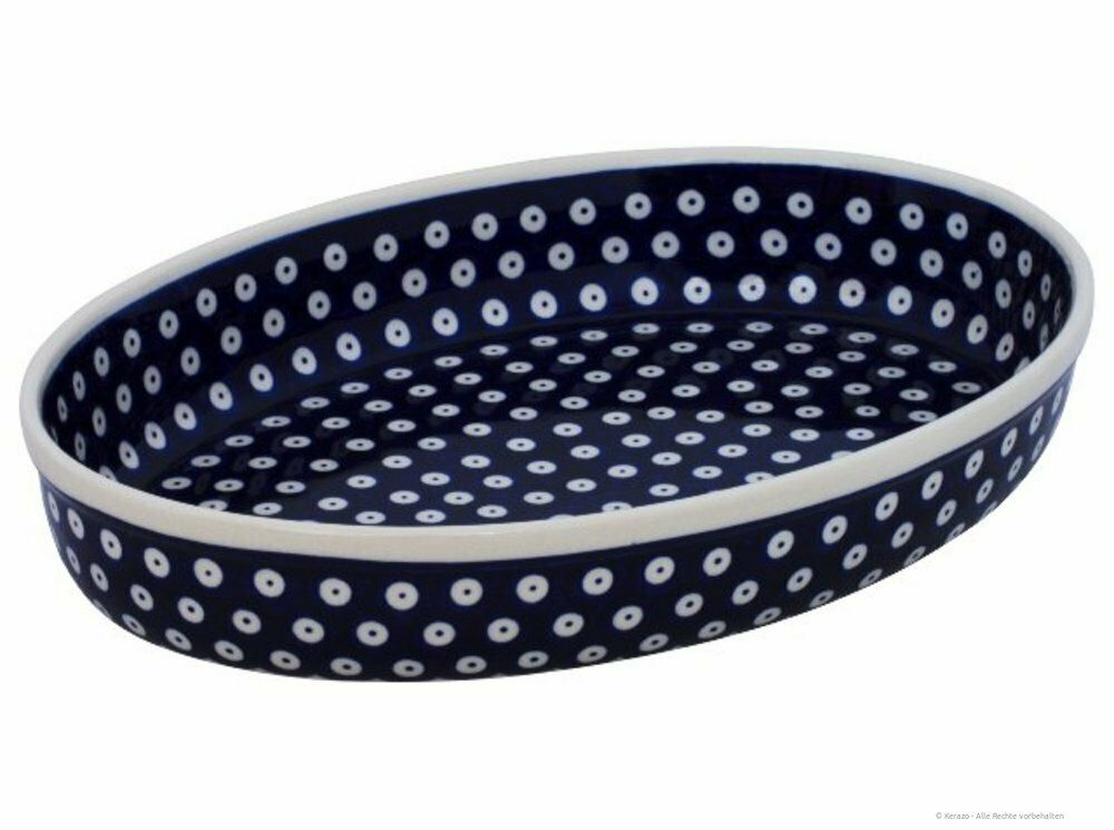 Bunzlauer Keramik Auflaufform Original Bunzlauer Keramik Auflaufform oval 31x22x5,5cm Dekor 42, Keramik