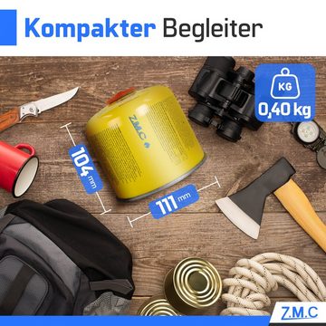 ZMC Gaskartusche Universal Camping Propan Butan Gas 300g Schraubventil Gaskartusche, Zubehör für Butangas Druckgasdose Gaskocher / Gaslötgeräte / Abflammgeräte Eurogewinde, 1 St., Schraubventil Gaskartuschen 600ml Ventilkartusche Gewindeanschluß