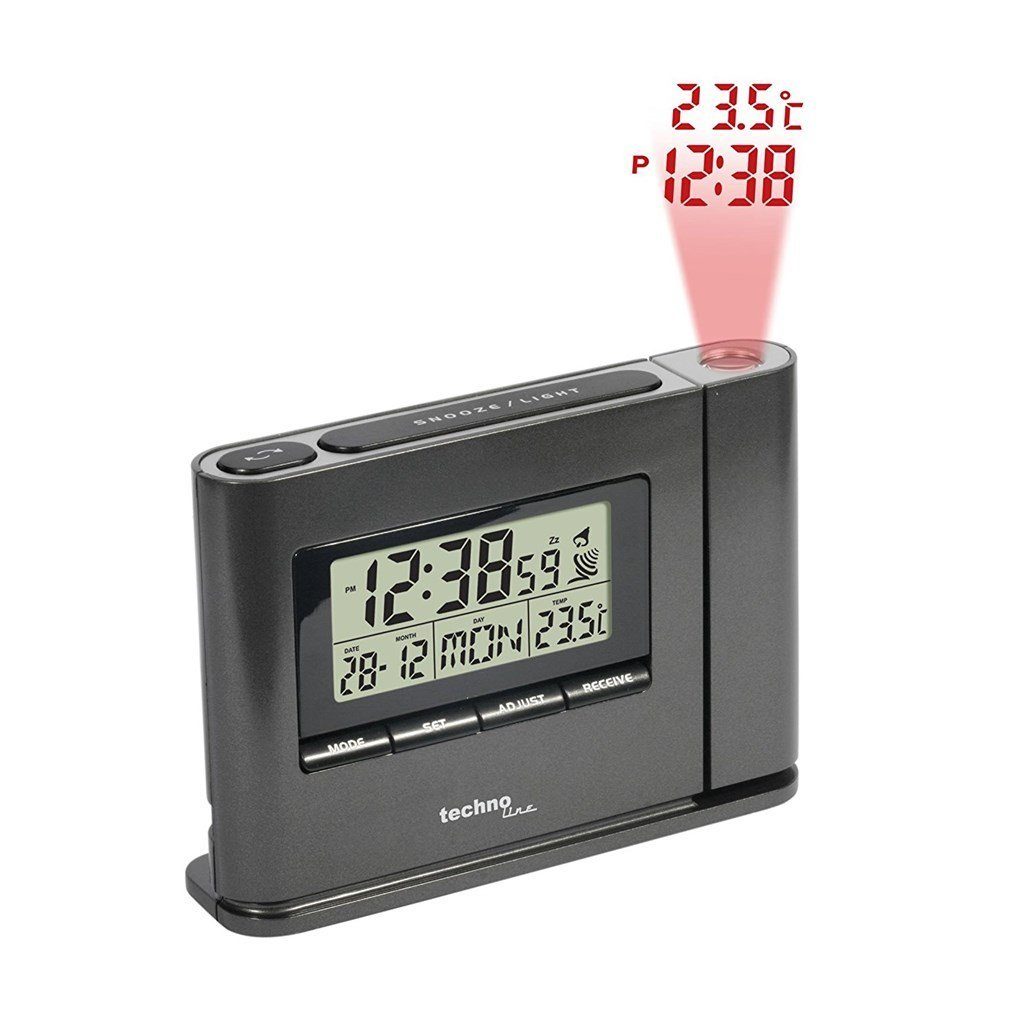 technoline Funkwecker WT 519 Projektionswecker schwarz günstig online kaufen