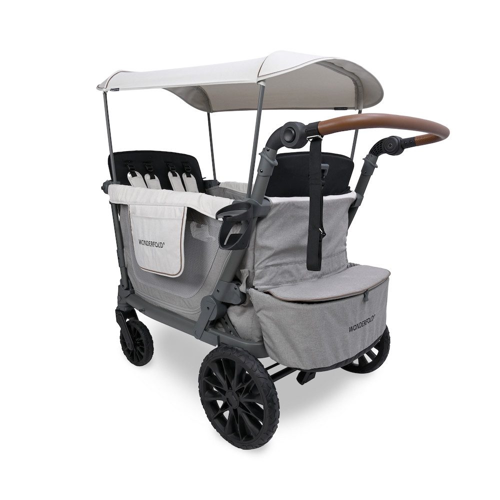 Wonderfold Bollerwagen L4 Doppelsitziger Kinderwagen für 4 Kinder – Bild 4 von 5