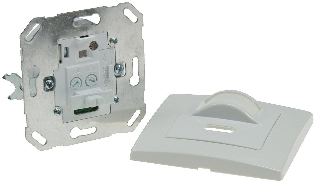 ChiliTec Bewegungsmelder Unterputz PIR-Bewegungsmelder 160° LED geeignet, 2-Draht Technik, weiß