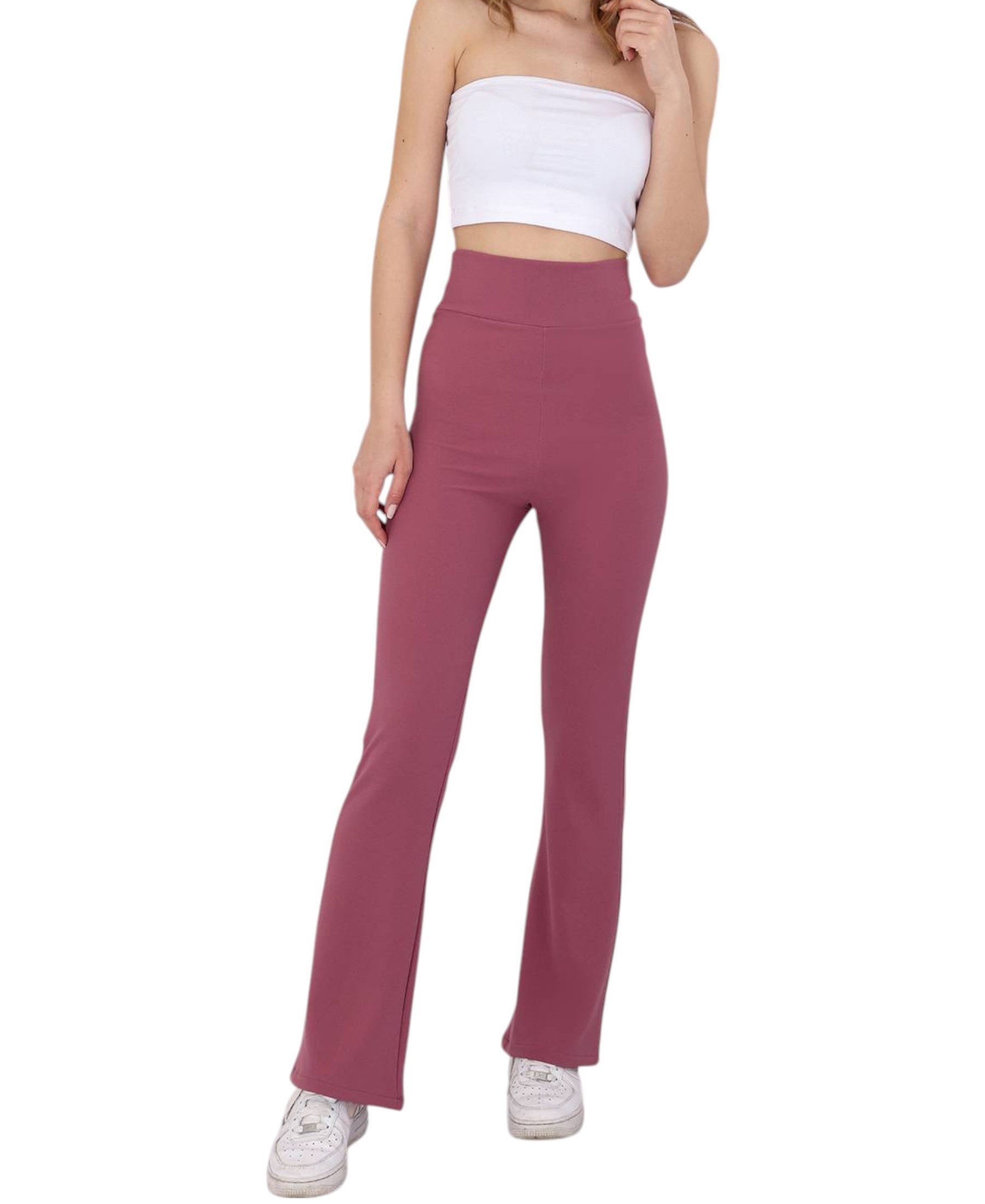 fashionshowcase Schlaghose Damen Scuba Hose High günstig online kaufen
