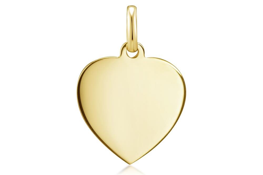 Silberkettenstore Kettenanhänger Gravuranhänger Herz 235559.400 - 585 Gold