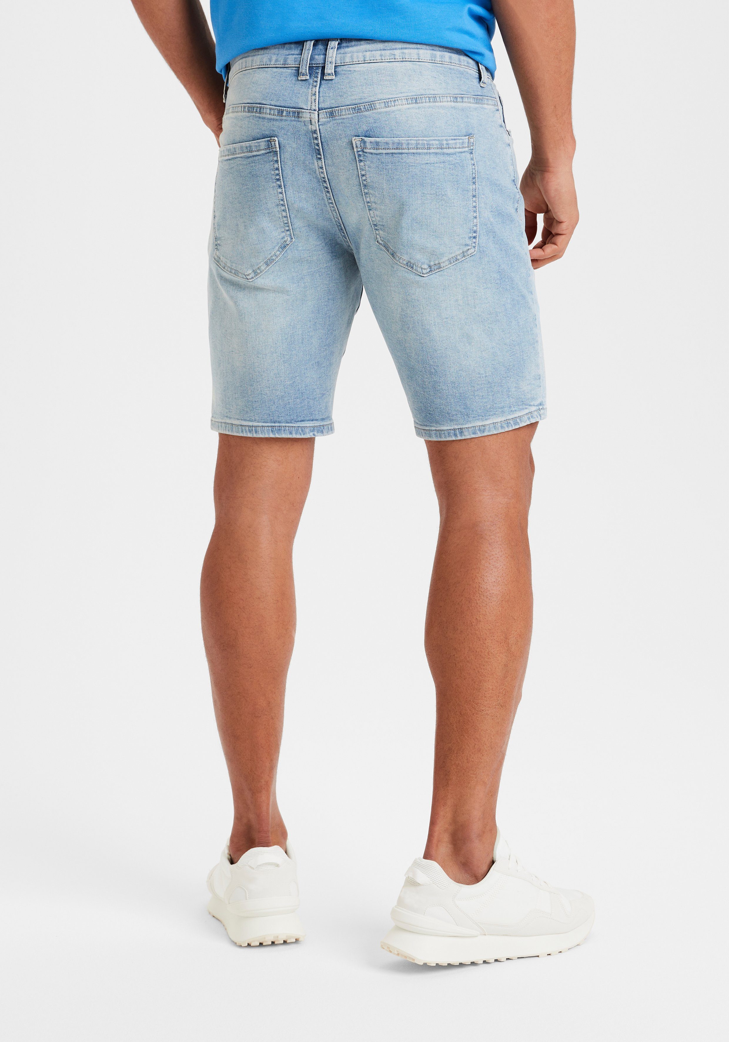 Buffalo Jeansshorts 5-Pocket Shorts, mit normaler Bundhöhe, kurze Hose aus elastischer Denim-Qualität