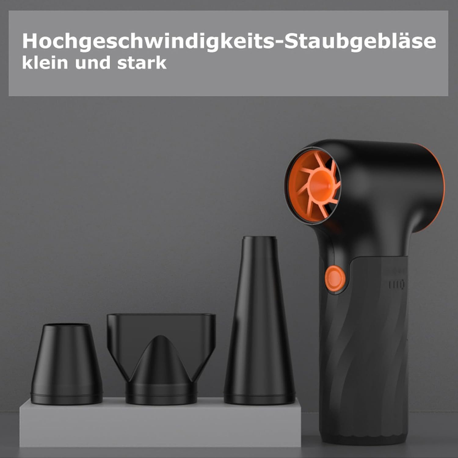 @tec Akku-Gebläse Akku Staubgebläse mit USB Schnellladung mit 6000mah Air Duster, 3-Gang-Einstellung, 6000mah Akku, 130000 U/min