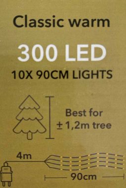 Coen Bakker Deco BV LED-Baummantel, Außen 90cm 10 Stränge 300 LED extra warmweiß