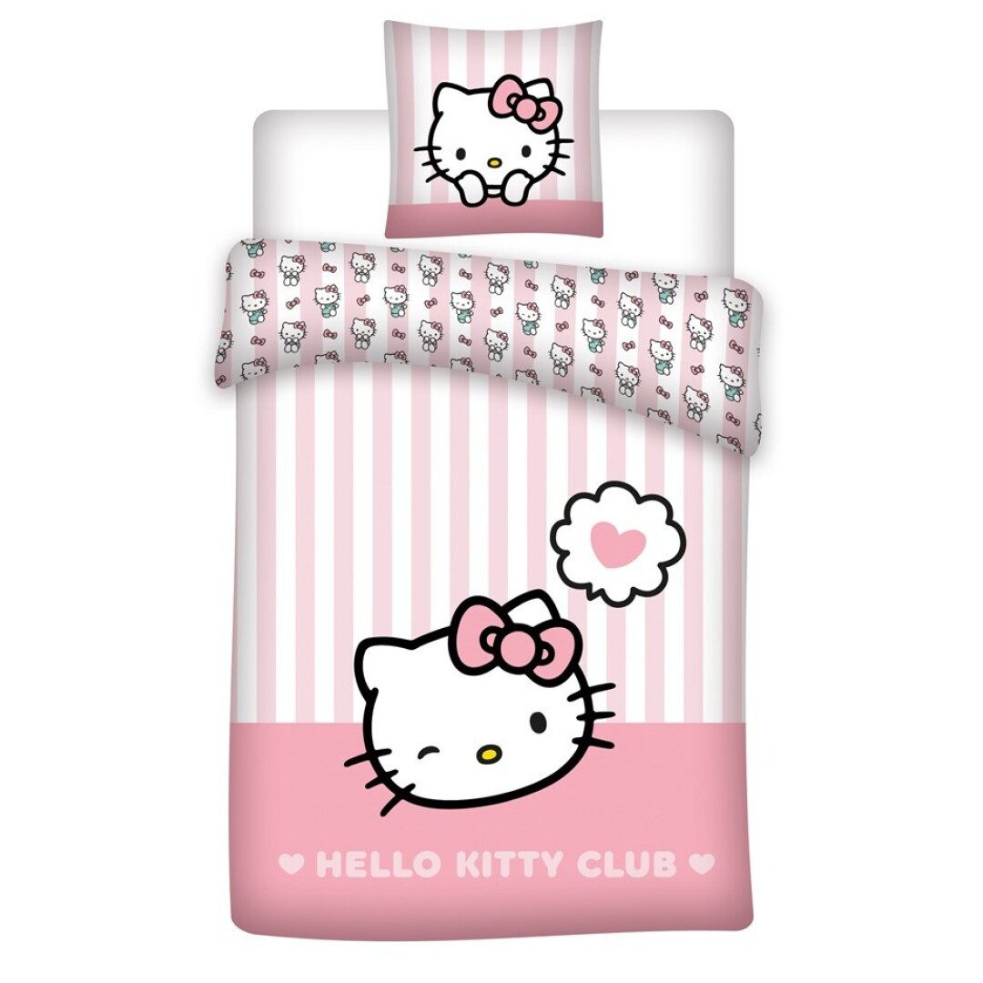 Hello Kitty Постільна білизна Hello Kitty Mädchen Kinder Постільна білизна 2tlg. Set 135x200 80x80 cm, 2 teilig, 100% Baumwolle