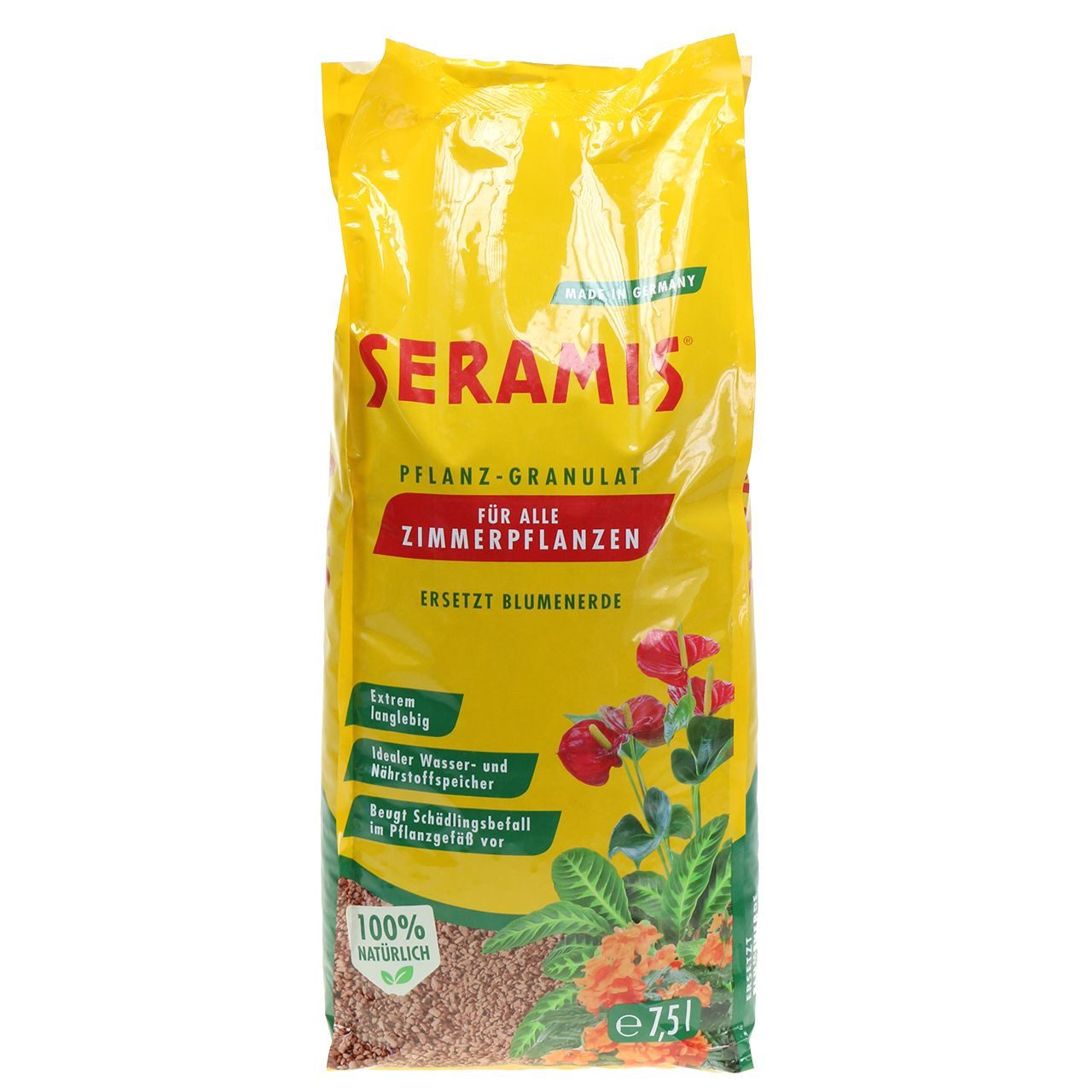 Seramis Blumenerde Seramis® Pflanzgranulat für Zimmerpflanzen 7,5L - Optimale Blumenerde