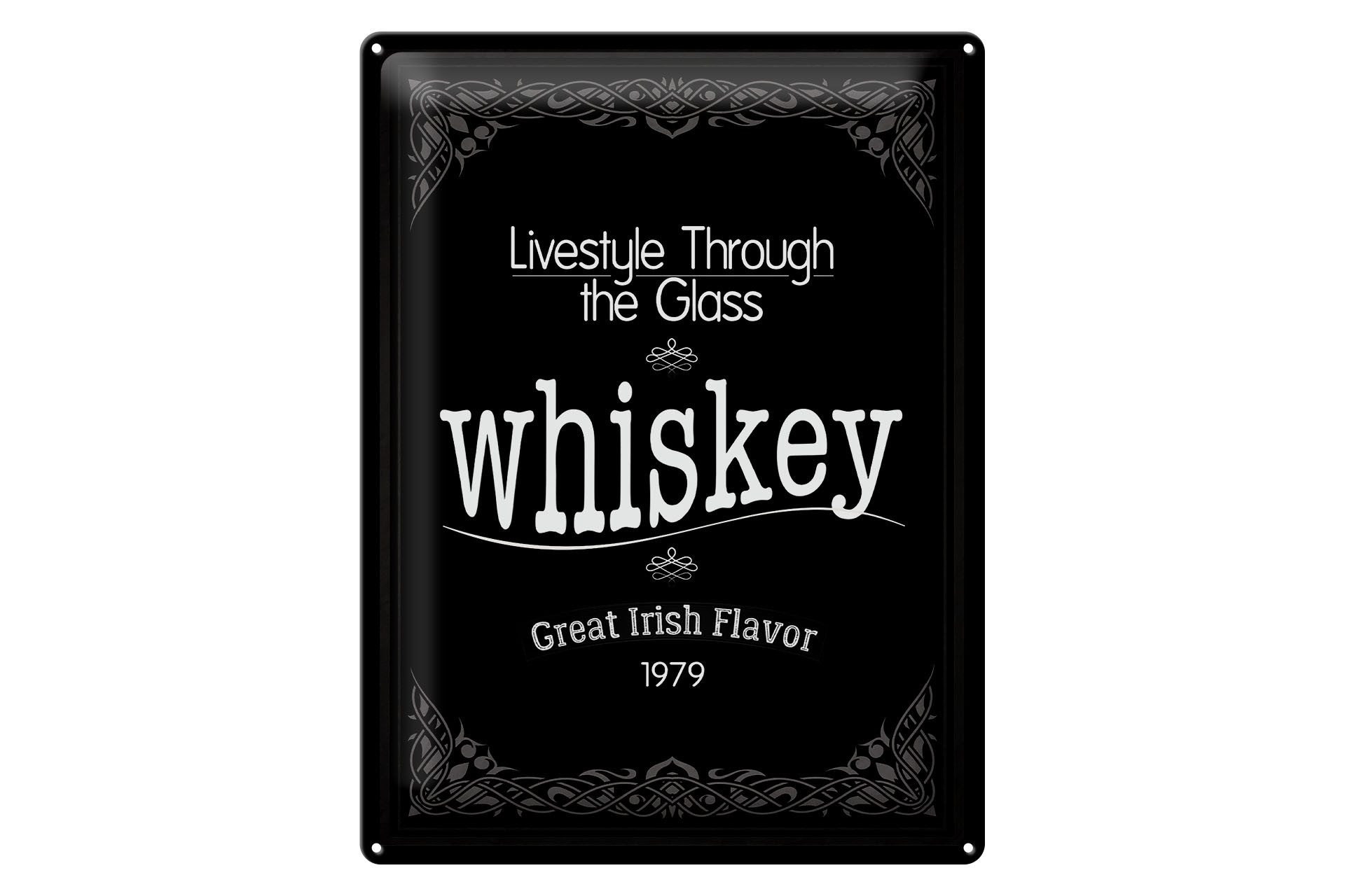 Metallschild 30x40cm Whiskey livestyle trough