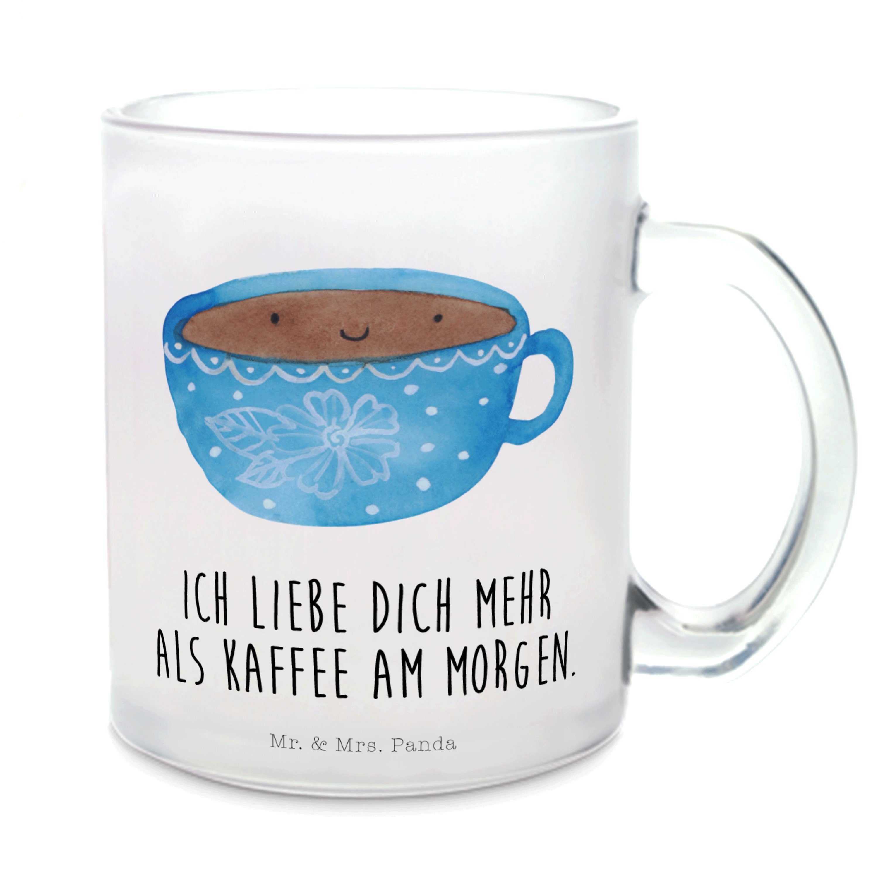 Mr. & Mrs. Panda Teeglas Kaffee Tasse Transparent Geschenk