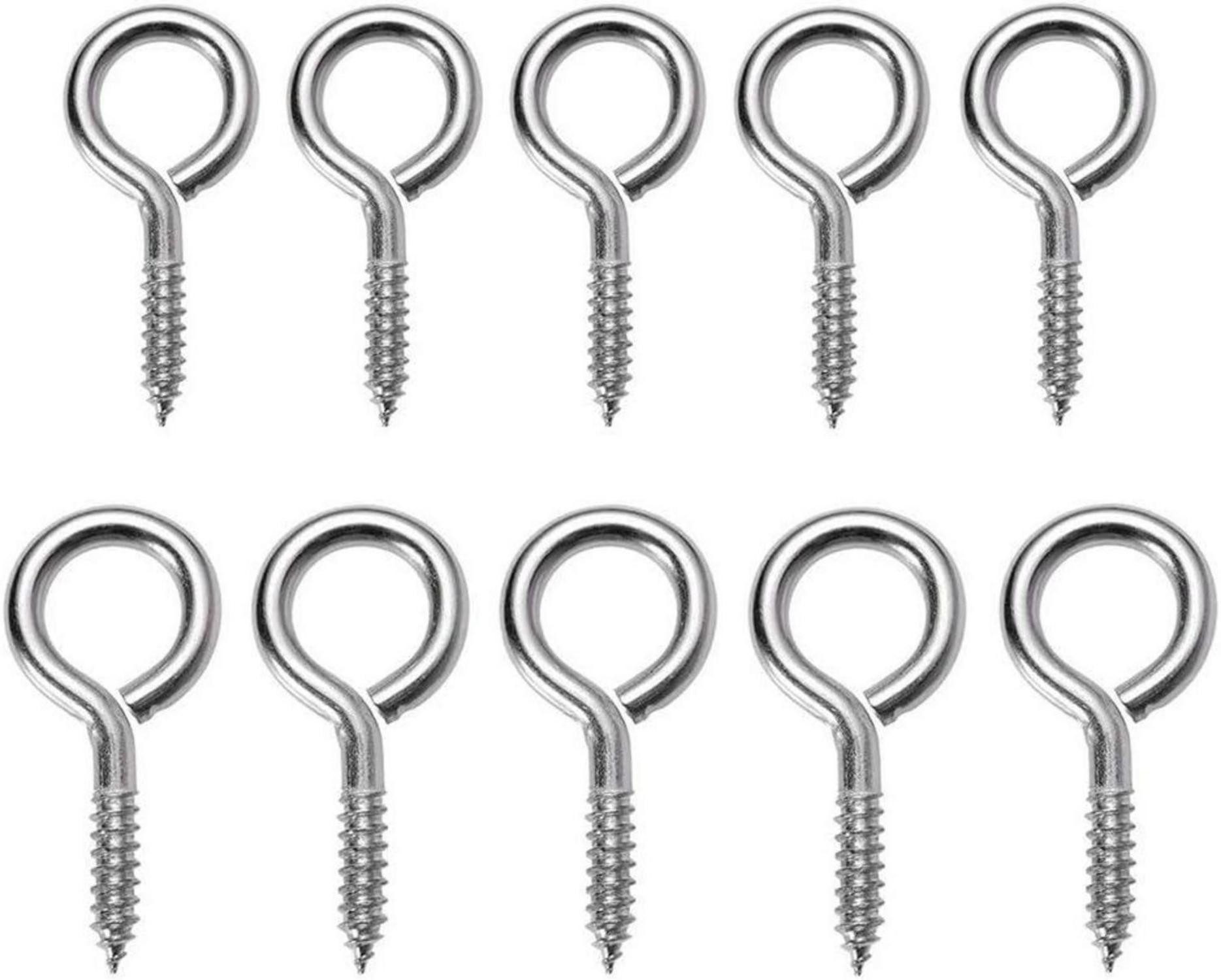 Multitool Augenbolzen Schraubhaken 100 Stück in 2 Größen, zum Befestigen von