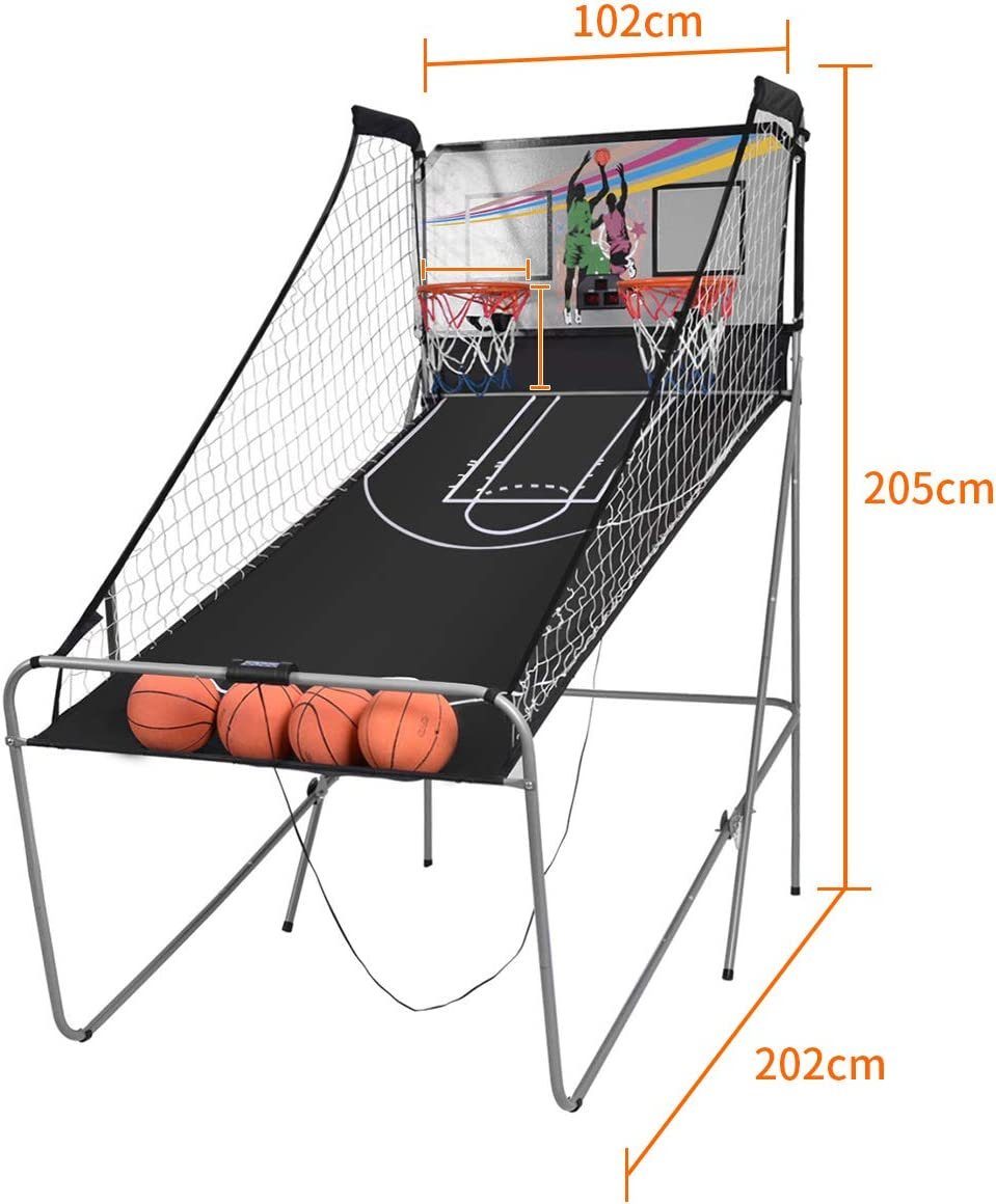 (Set), grau mit Punktezähler Basketballständer KOMFOTTEU Basketball-Schießmaschine