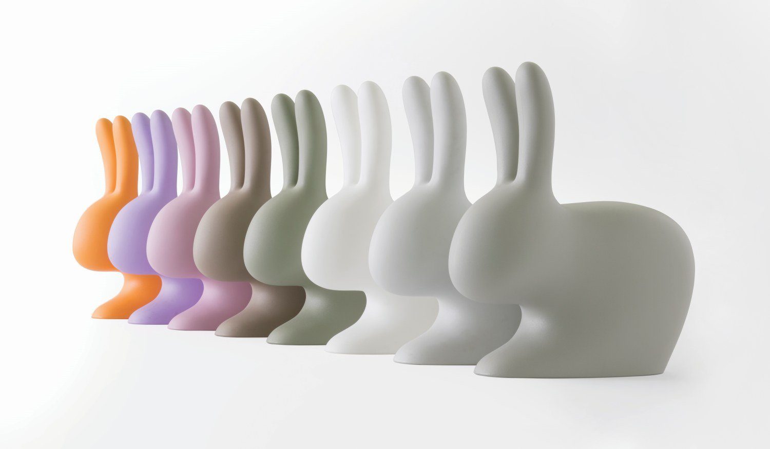 qeeboo Rabbit Grey Stuhl Light