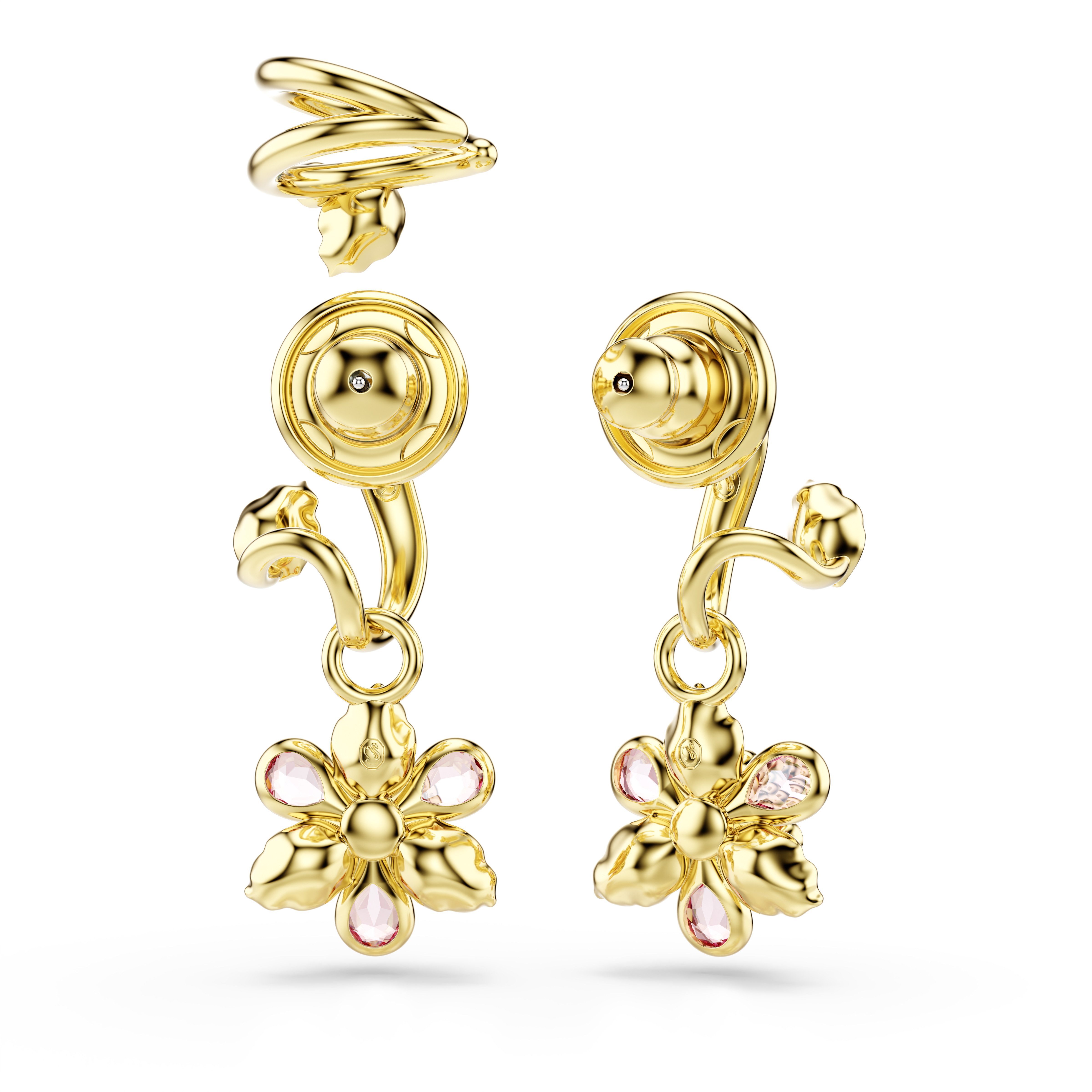 Swarovski Paar Ohrstecker mit Ohrklemme Schmuck Geschenk Idyllia Ohrringe (Set, 3-tlg), mit Swarovski® Kristall
