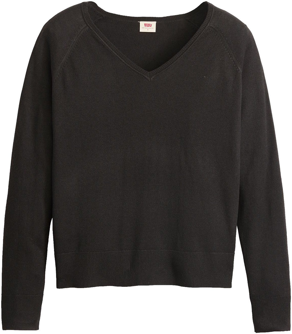 Levi's® Longpullover PETAL VNECK SWEATER mit Rippbündchen