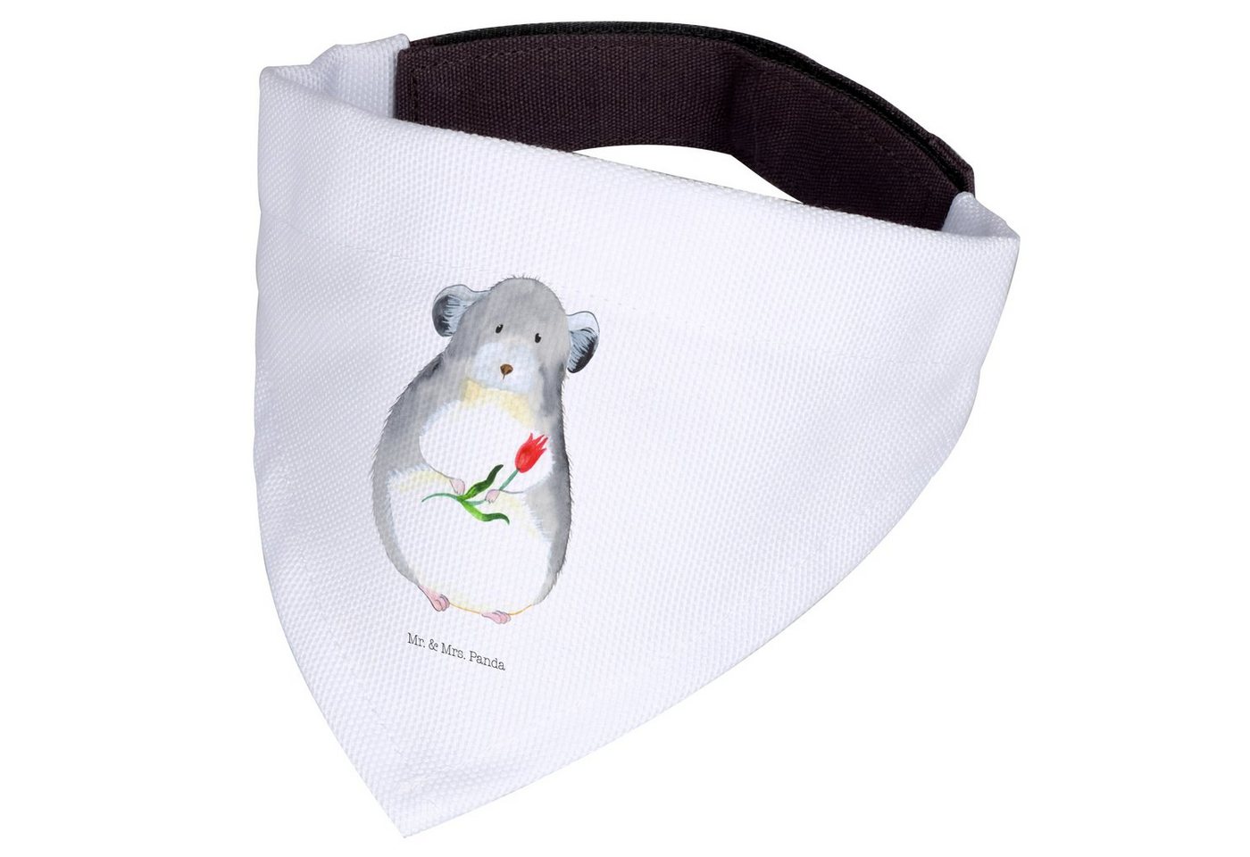 Thumbnail - Mr. & Mrs. Panda Hundefliege Chinchilla Blume - Weiß - Geschenk, Liebeskummer, mittelgroße Hunde, Polyester, Modisch und...