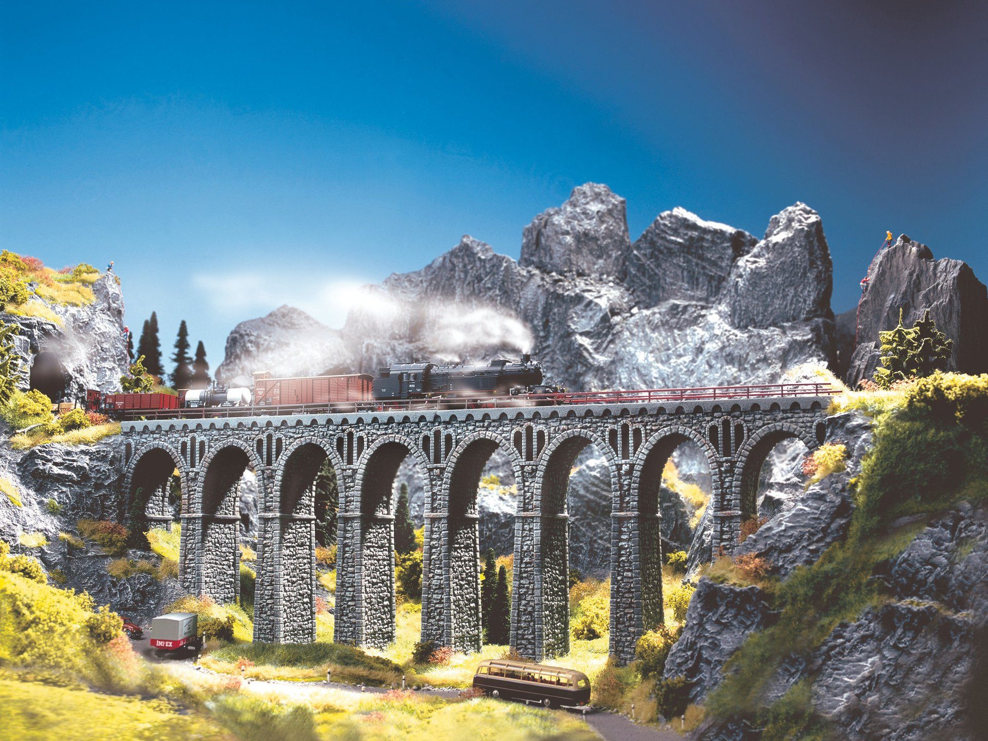 Modelleisenbahn-Brücke Bruchstein-Viadukt, Struktur-Hartschaum für N-Spur