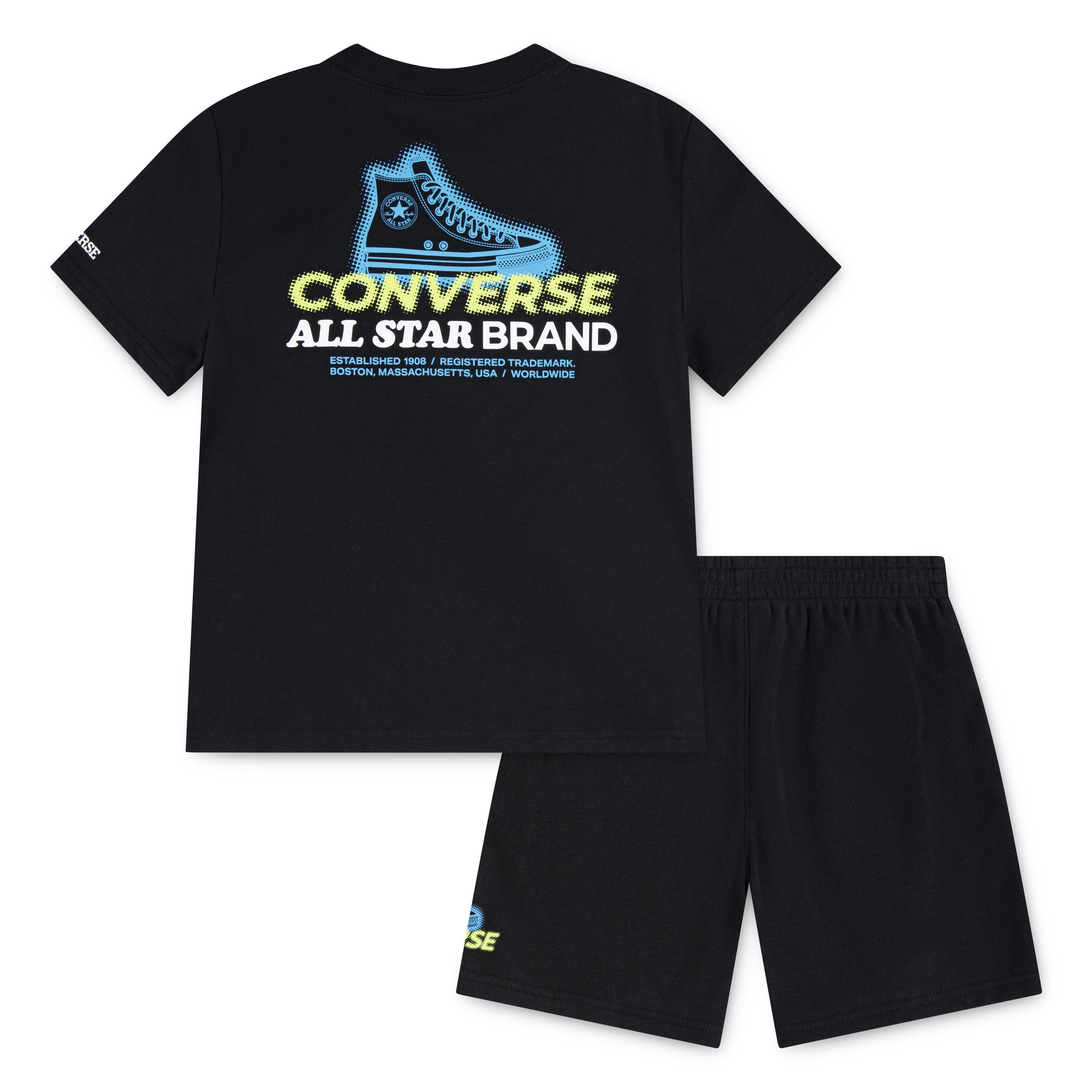 Converse T-Shirt & Shorts CNVB DCTP GLOBE FRONTBACK HIT (2-tlg) 2-teiliges Set, aus Baumwolle und Polyester, für Kinder