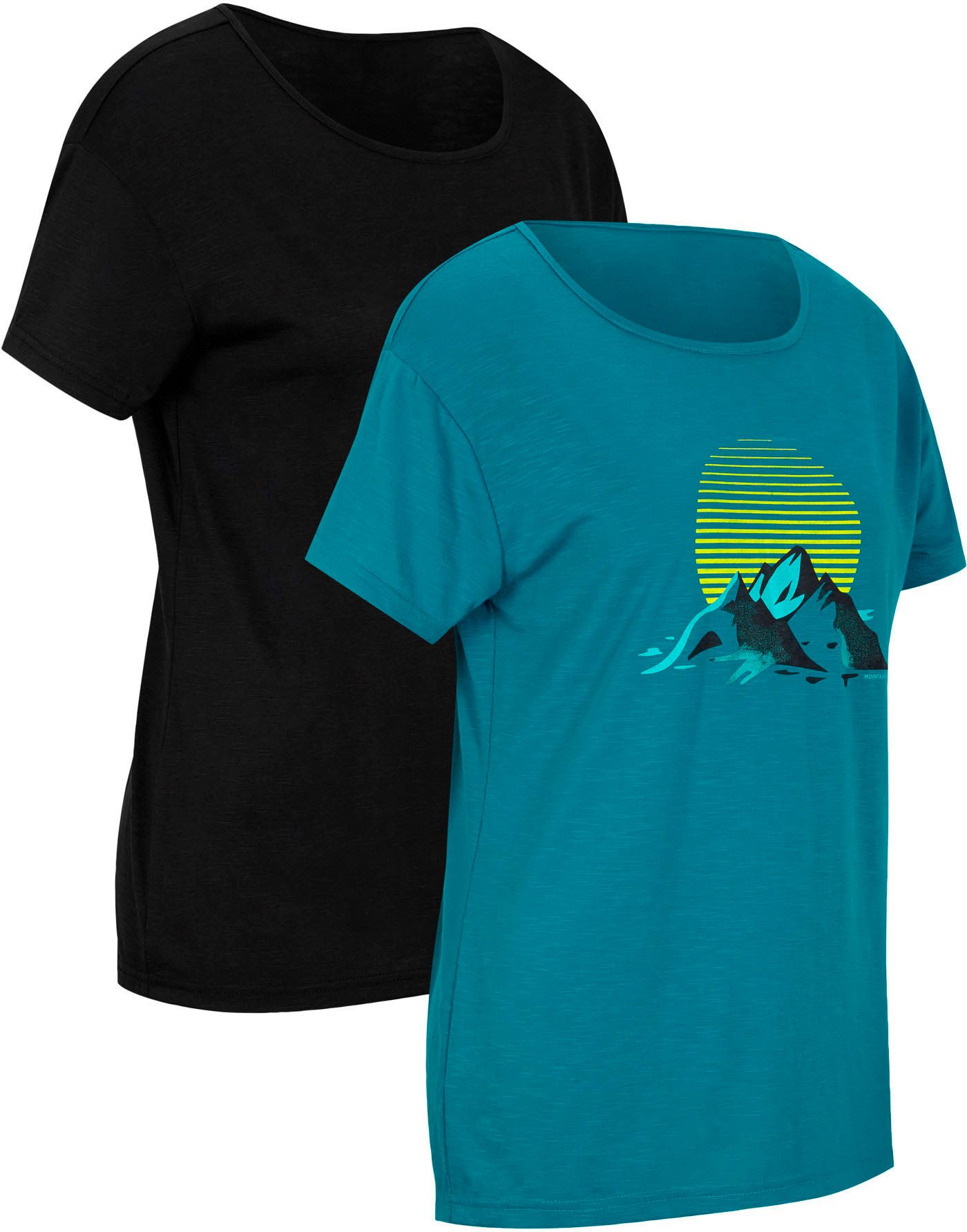 bonprix Funktionsshirt (Packung, 2-tlg) Oversized, überschnittene Schultern günstig online kaufen