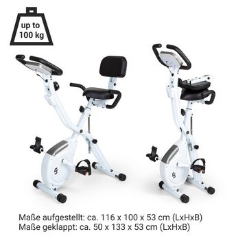 Capital Sports Heimtrainer Azura 2 X-Bike (Set), Standfahrrad Heimtrainer Hometrainer Fahrrad Cardio Trainingsgerät