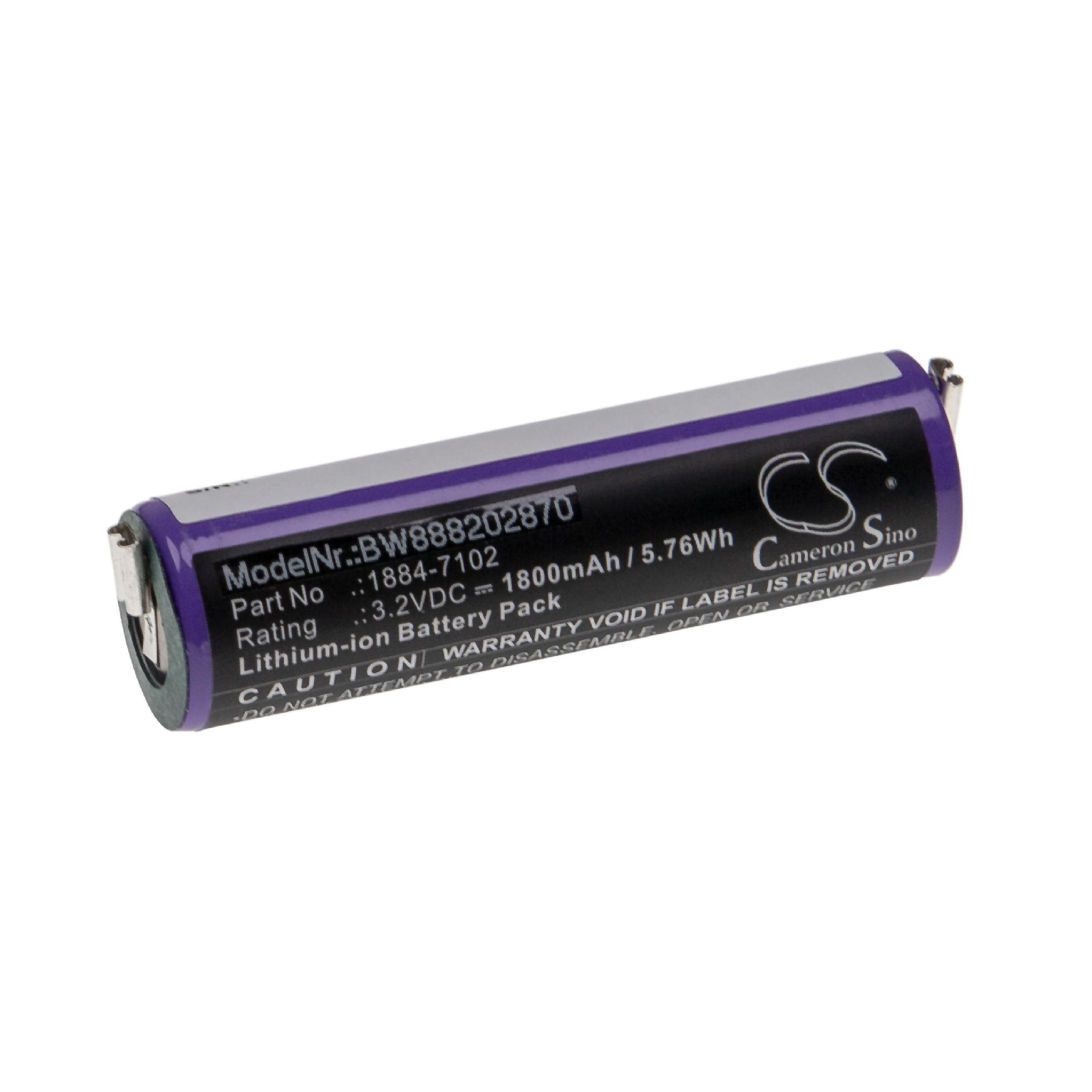 vhbw kompatibel mit Moser Wahl Ermila 1884, 1885 Akku Li-Ion 1800 mAh (3,2 V)