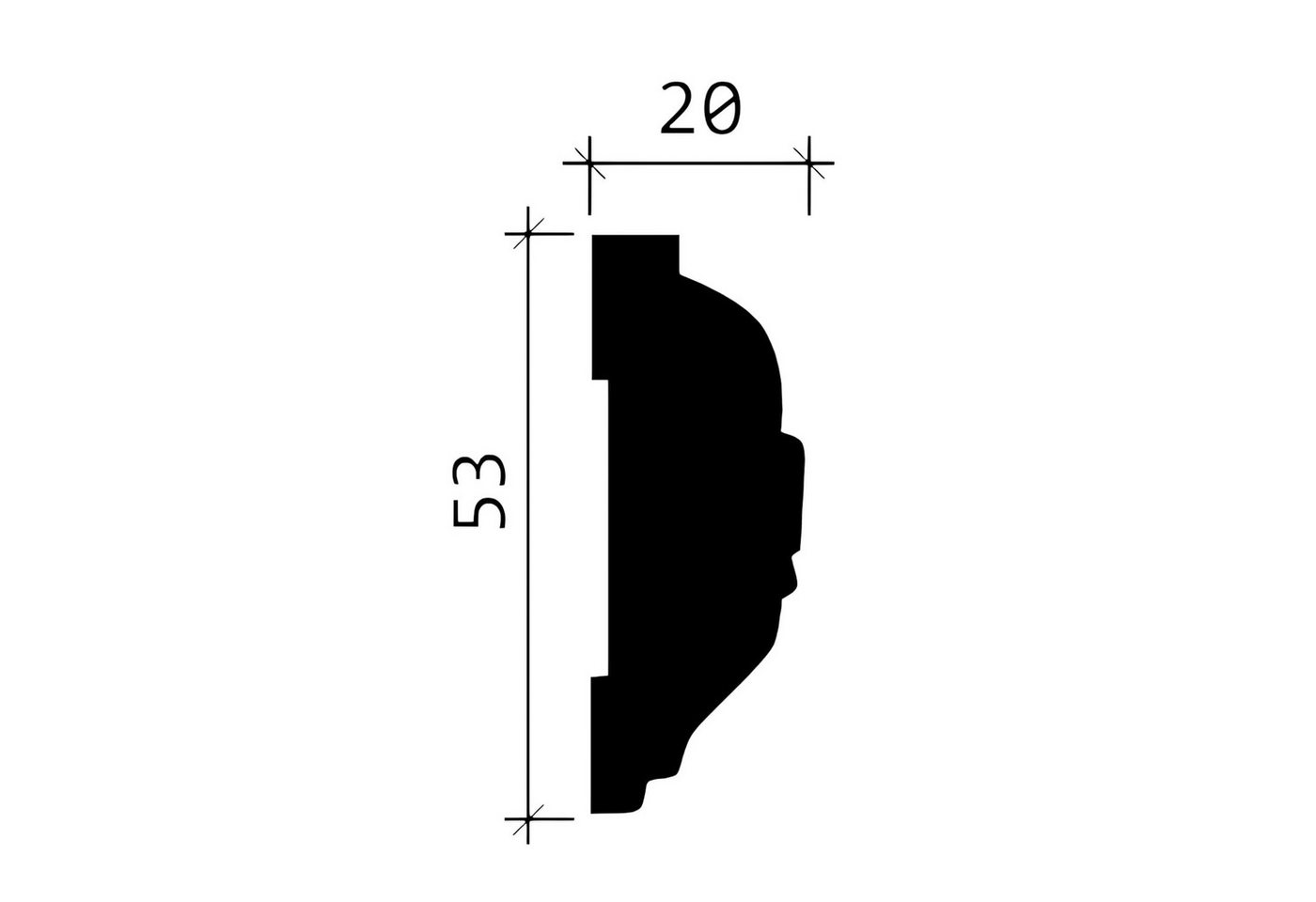 Thumbnail - Profhome Zierleiste 1 MUSTERSTÜCK S-151313 10 cm MUSTER der Wandleiste Zierleiste, Polyurethan Hartschaum, 1-St., 1 MUST...