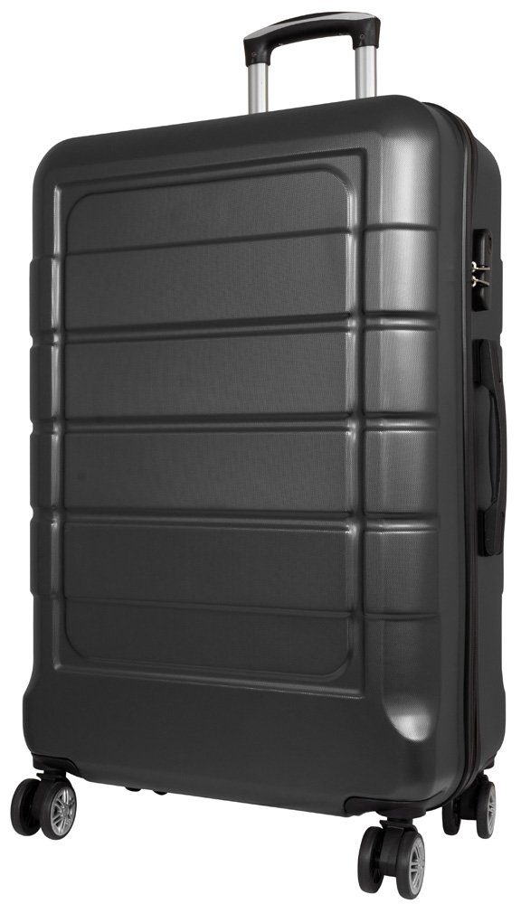 Trendyshop365 Koffer großer Koffer L Reisekoffer Doppelrollen Hartschalenkoffer, großer Trolley für den Jahresurlaub, Hartschale, Zahlenschloss