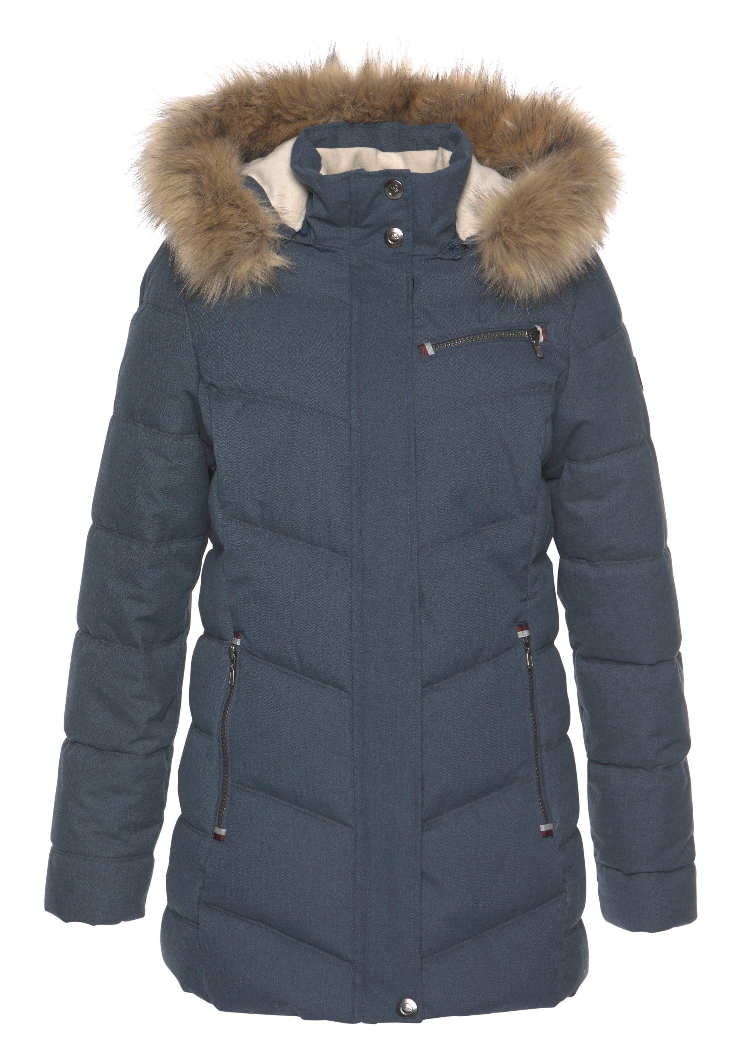 Polarino Steppjacke mit abnehmbarer Kapuze, mit Fellimitat, viele Taschen. Reduzierter Preis € 80,99. Unverbindliche Preisempfehlung € 99,99, (€ 80,99 pro 1 Stk)