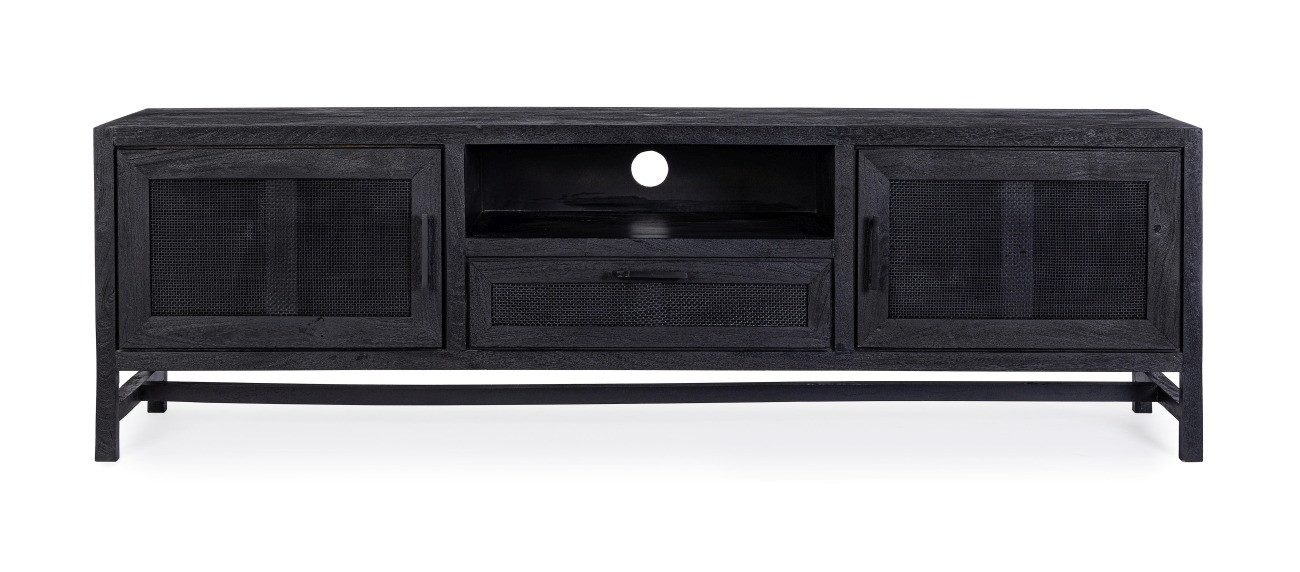 Feeling4Home TV-Board Weston aus Mangoholz, 180 cm, Türen mit Magnetverschluss