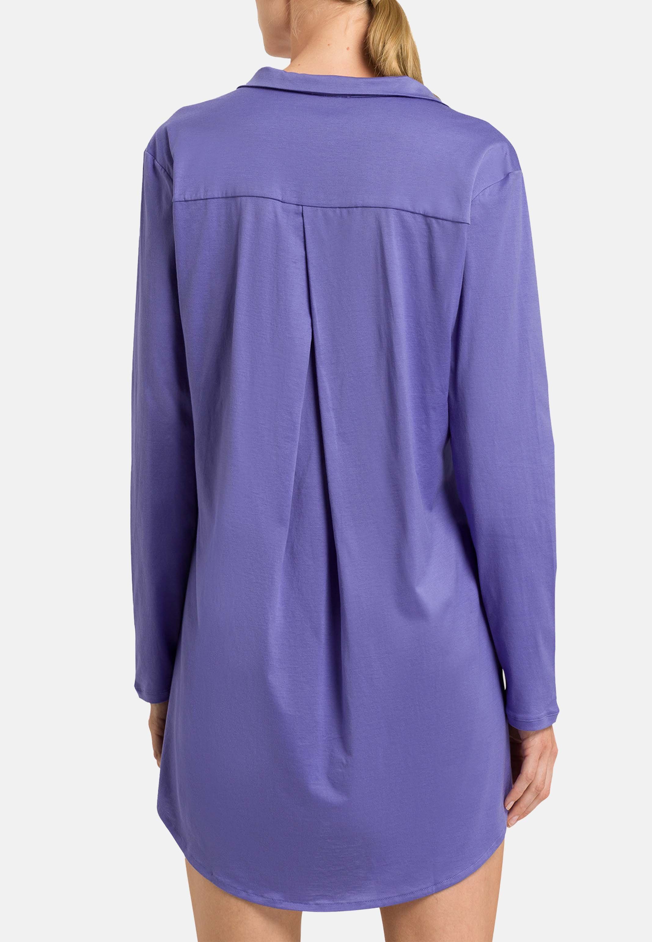 Wäsche/Bademode Nachtwäsche Hanro Nachthemd Cotton Deluxe (1-tlg) Nachthemd Langarm - Baumwolle - Angenehm auf der Haut, Mit raf