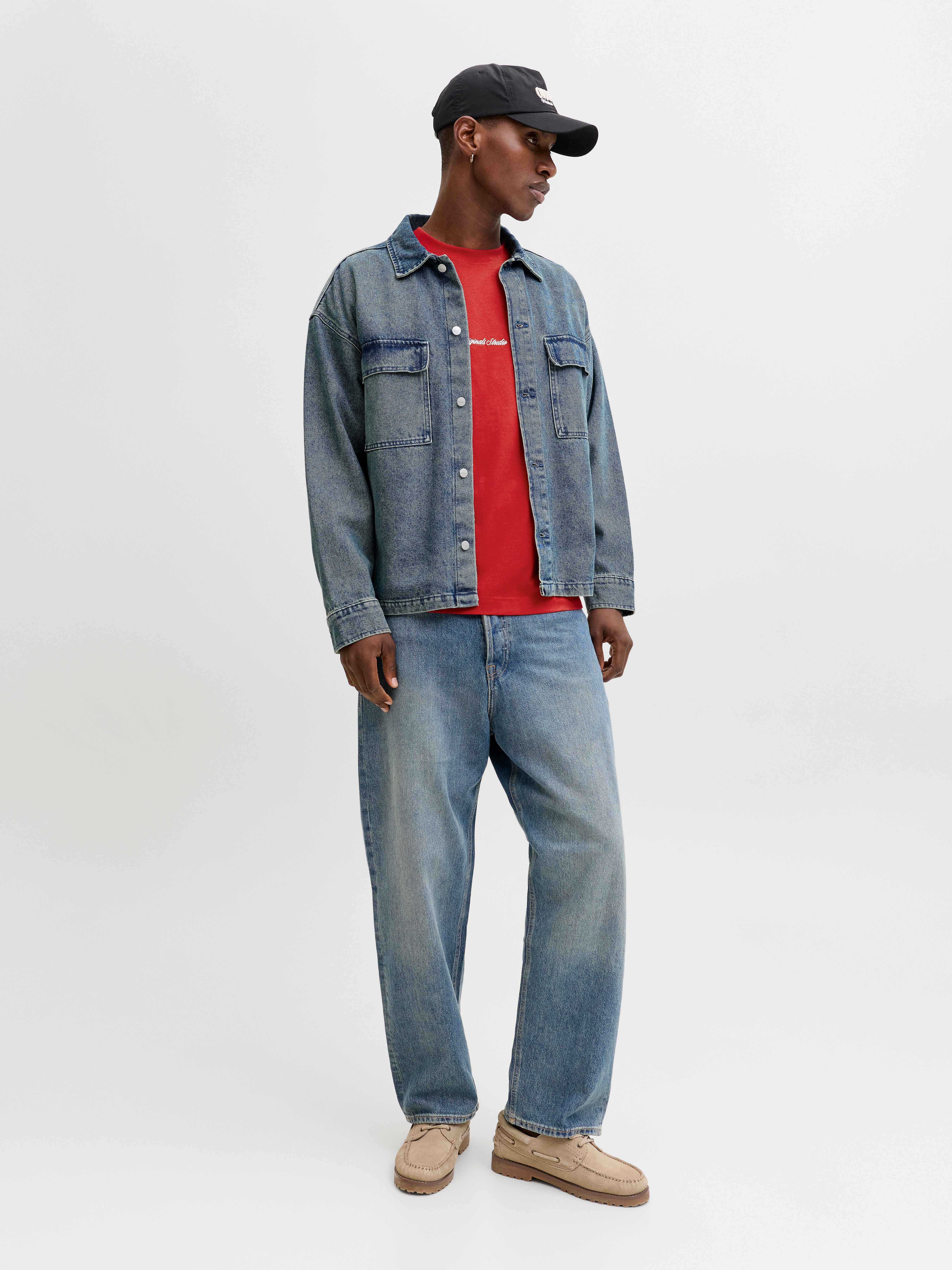 Jack & Jones Rundhalsshirt JORNORREBRO EMB TEE SS CREW NECK NOOS Baumwolle, locker geschnitten – Bild 4 von 5