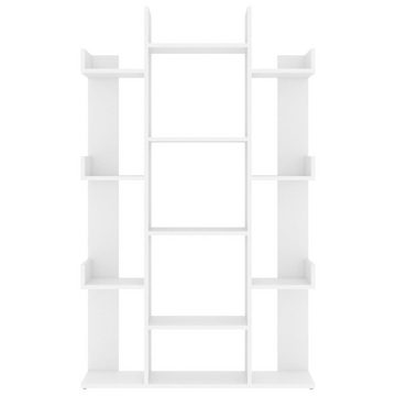 furnicato Bücherregal Weiß 86x25,5x140 cm Holzwerkstoff