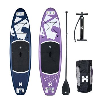 HOME DELUXE SUP-Board MOANA, (inkl. Paddel, Reparatur-Kit, Transporttasche, Luftpumpe), Doppelkammer, Stand Up Paddle Board