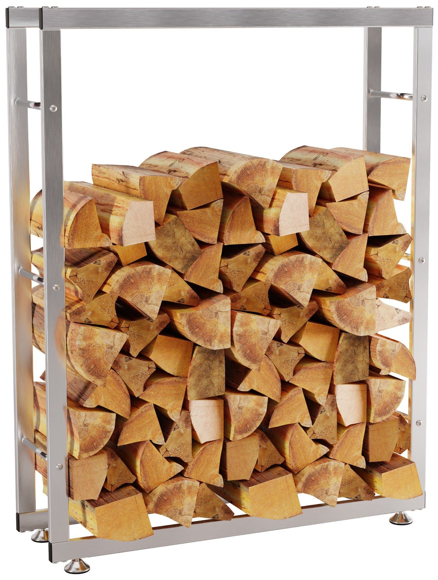 CLP Kaminholzregal Keri V2, BxTxH:125x25x80 cm, (1er), aus Edelstahl
