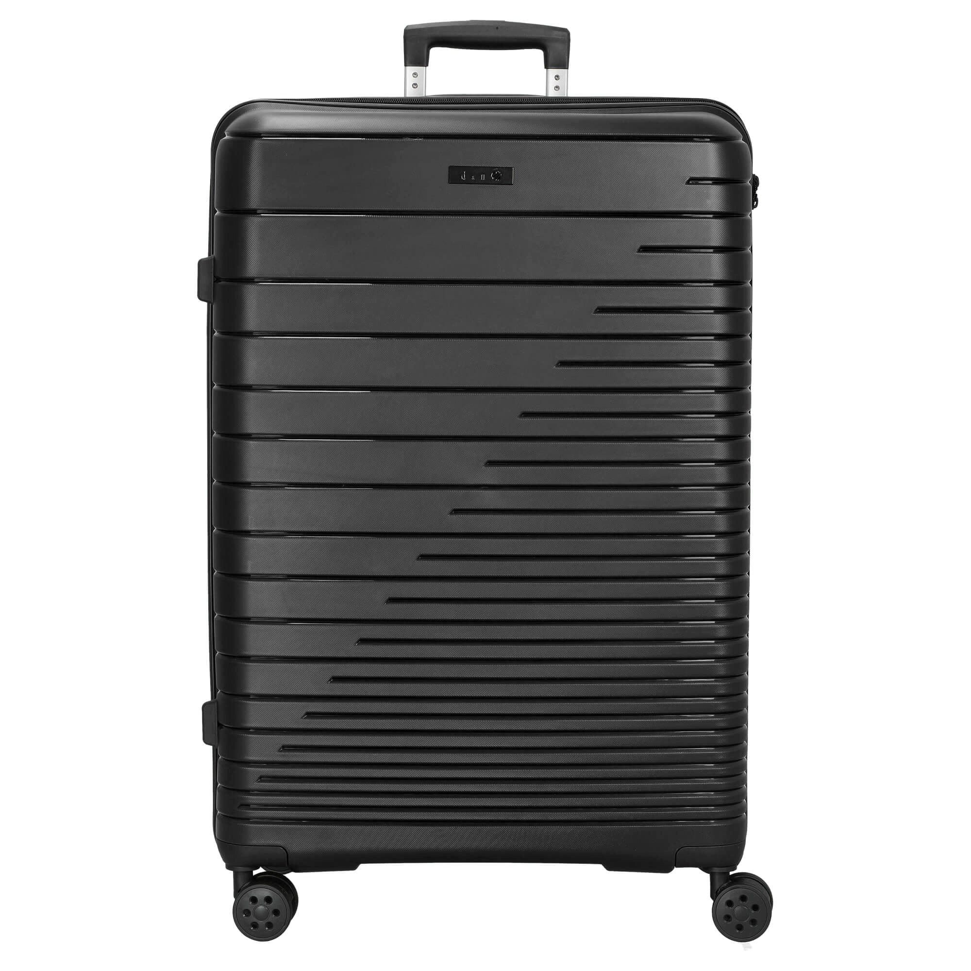 D&N Koffer Travel Line 4600 - 4-Rollen-Trolley L 75 cm (black), 4 Rollen