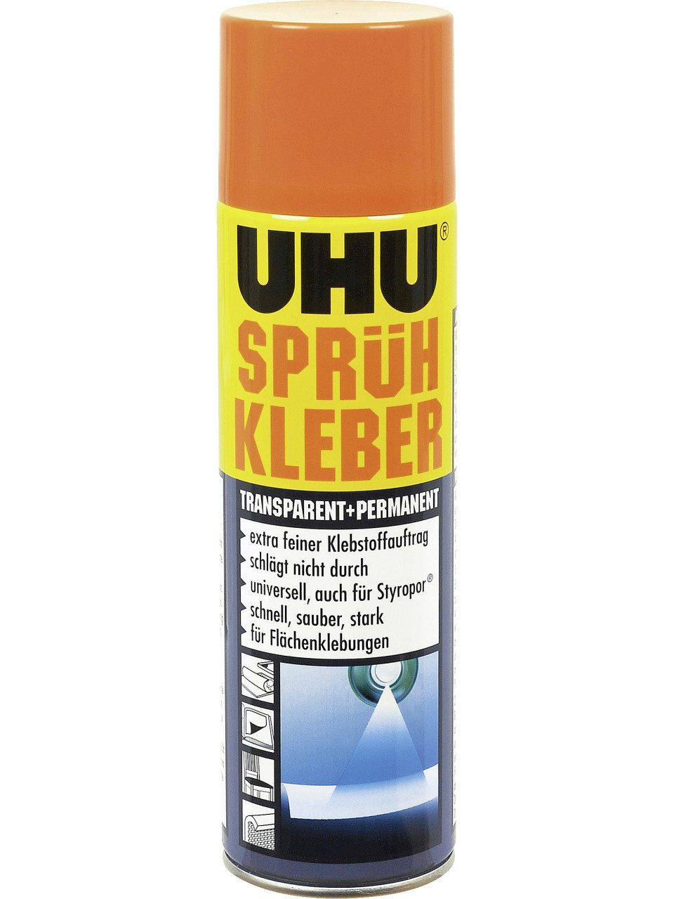 UHU Bastelkleber UHU Sprühkleber permanent + transparent 500 ml
