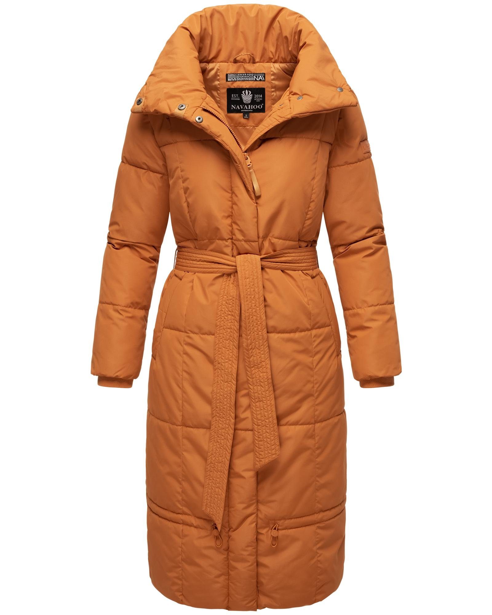 Navahoo Steppmantel "Mirenaa" Stylischer Damen Wintermantel mit Gürtel günstig online kaufen