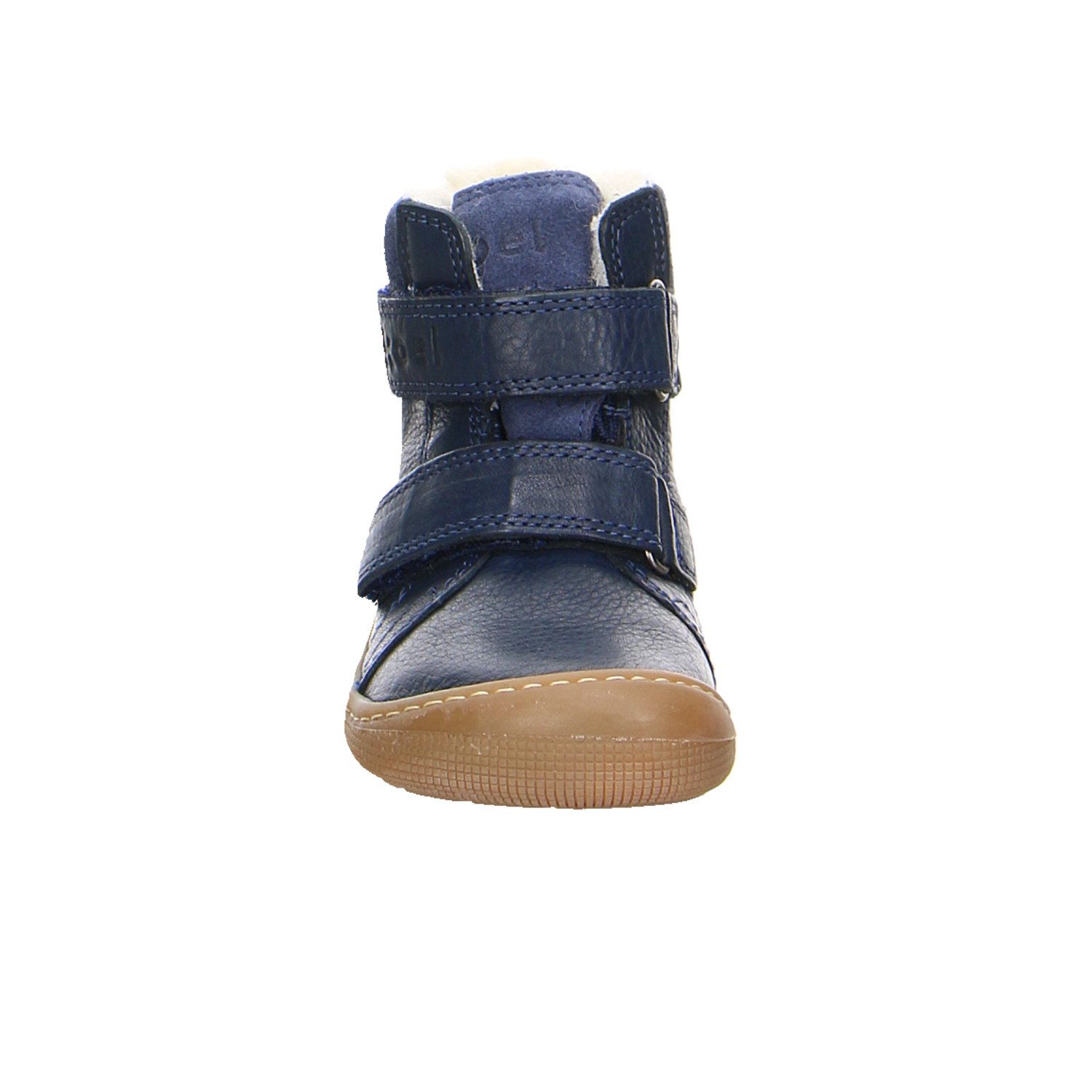 KOEL Koel Bot Desp Velcro Leder Barfuß Junge Winter blau Barfußschuh