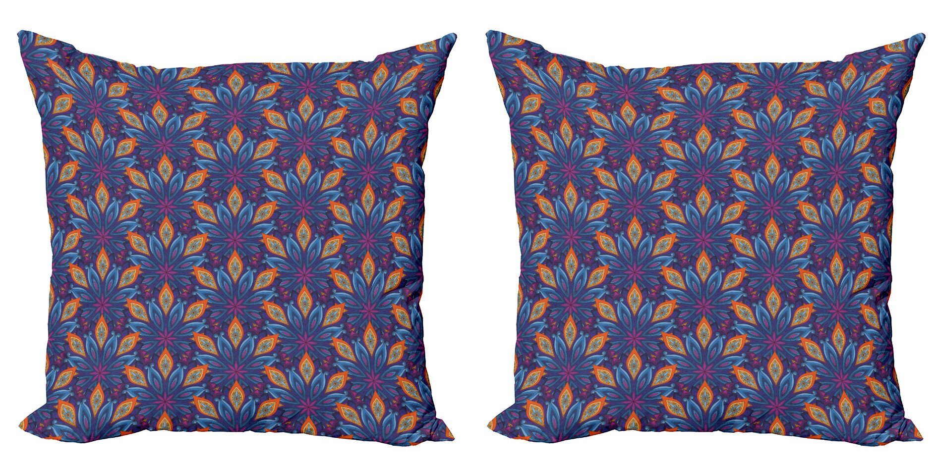 Digitaldruck, Kissenbezüge Doppelseitiger Modern (2 Leuchtende Accent Stück), Mandala Verziert Abakuhaus Blumen