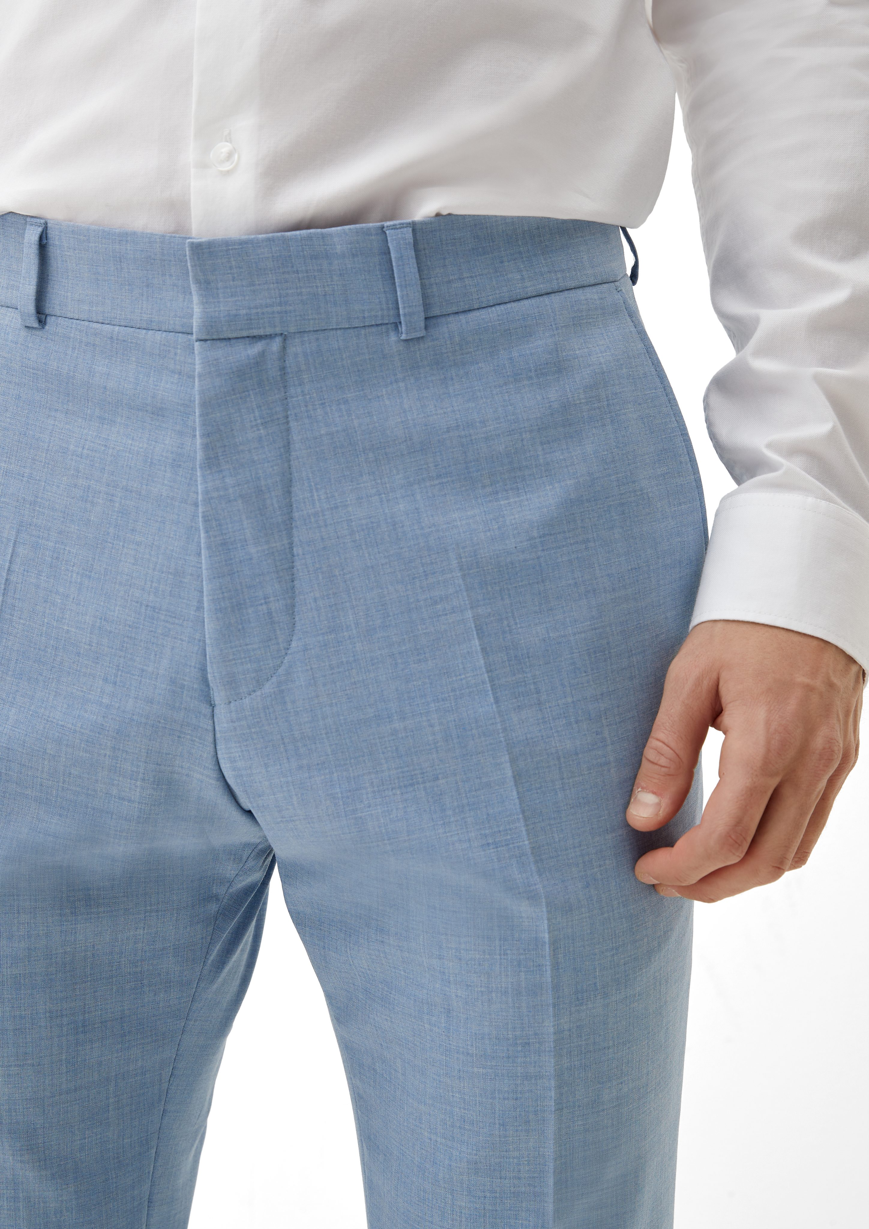 Slim: blassblau s.Oliver Wollmix aus Stoffhose Hose