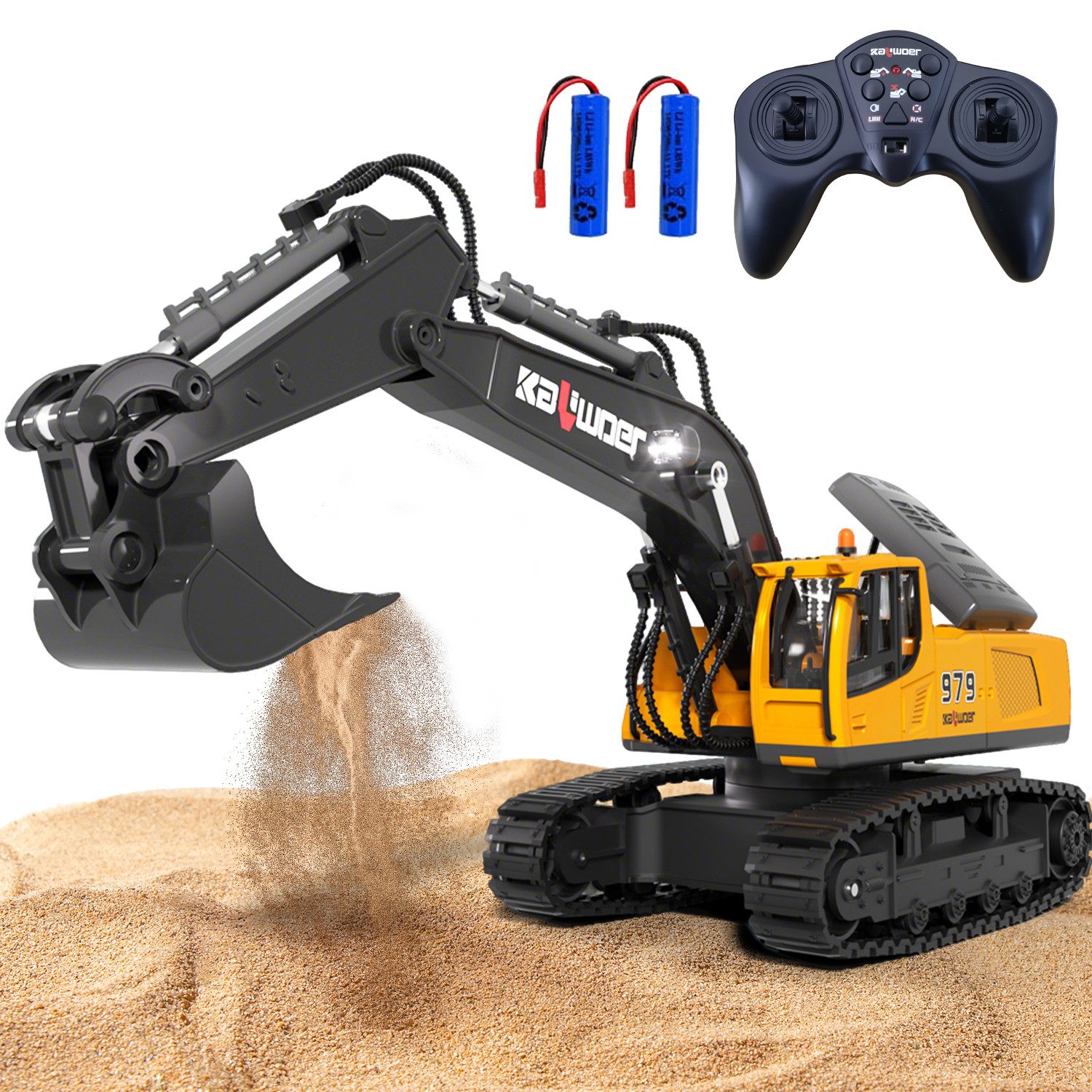 Esun RC-Bagger Ferngesteuerter Bagger Spielzeug, 1:18 RC Bagger mit Metalls günstig online kaufen