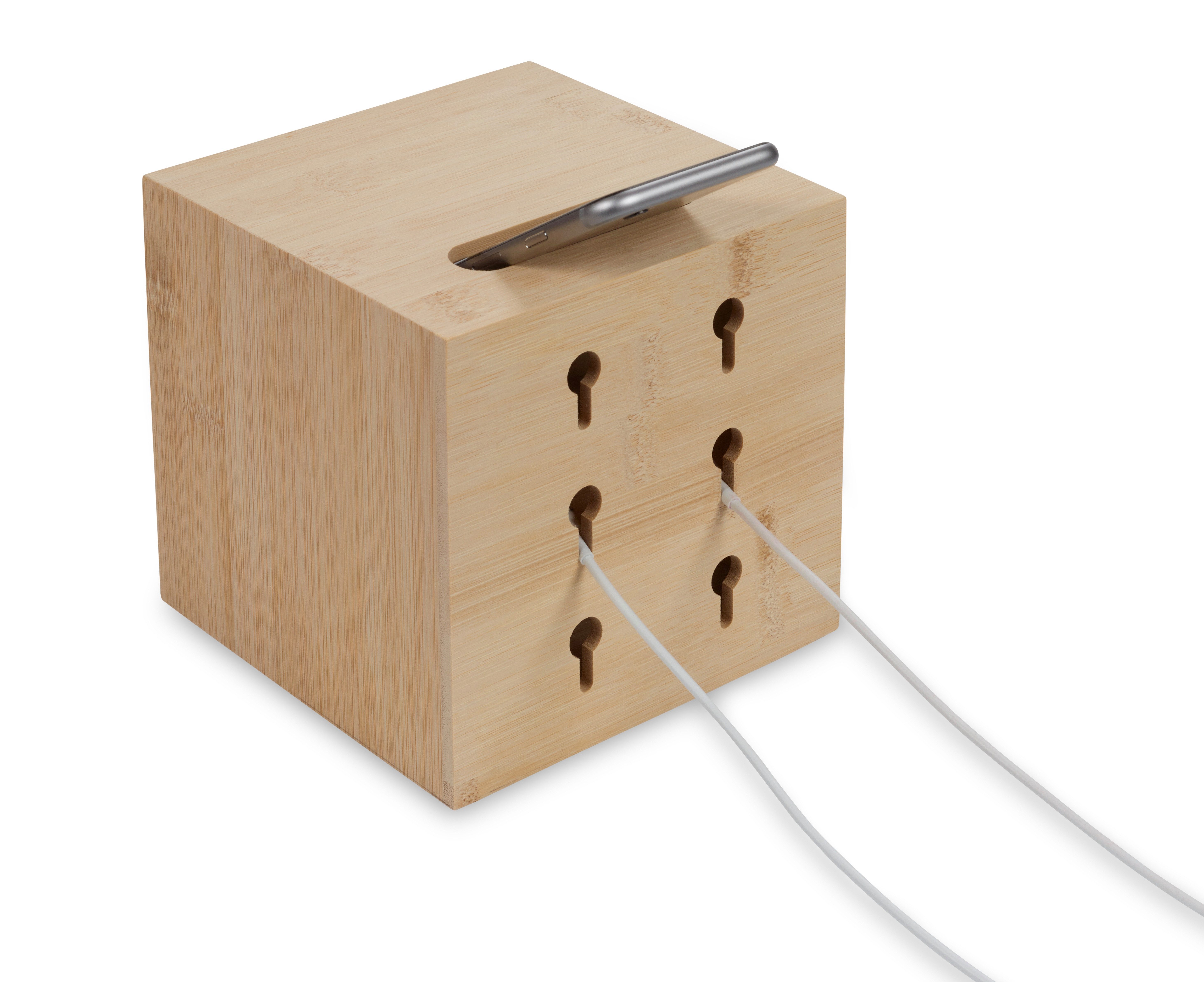 Cubix Handy-Dockingstation Handy-Dockingstation / Handy-Ladestation / Handy-Aufladestation bambus