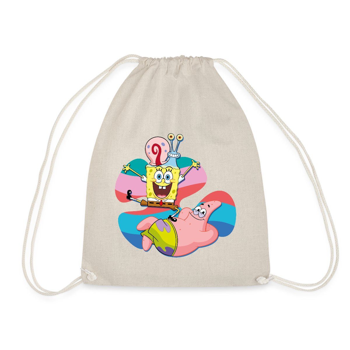 Spreadshirt Turnbeutel SpongeBob Schwammkopf Patrick Gary Die Schnecke Turnbeutel (1-tlg)