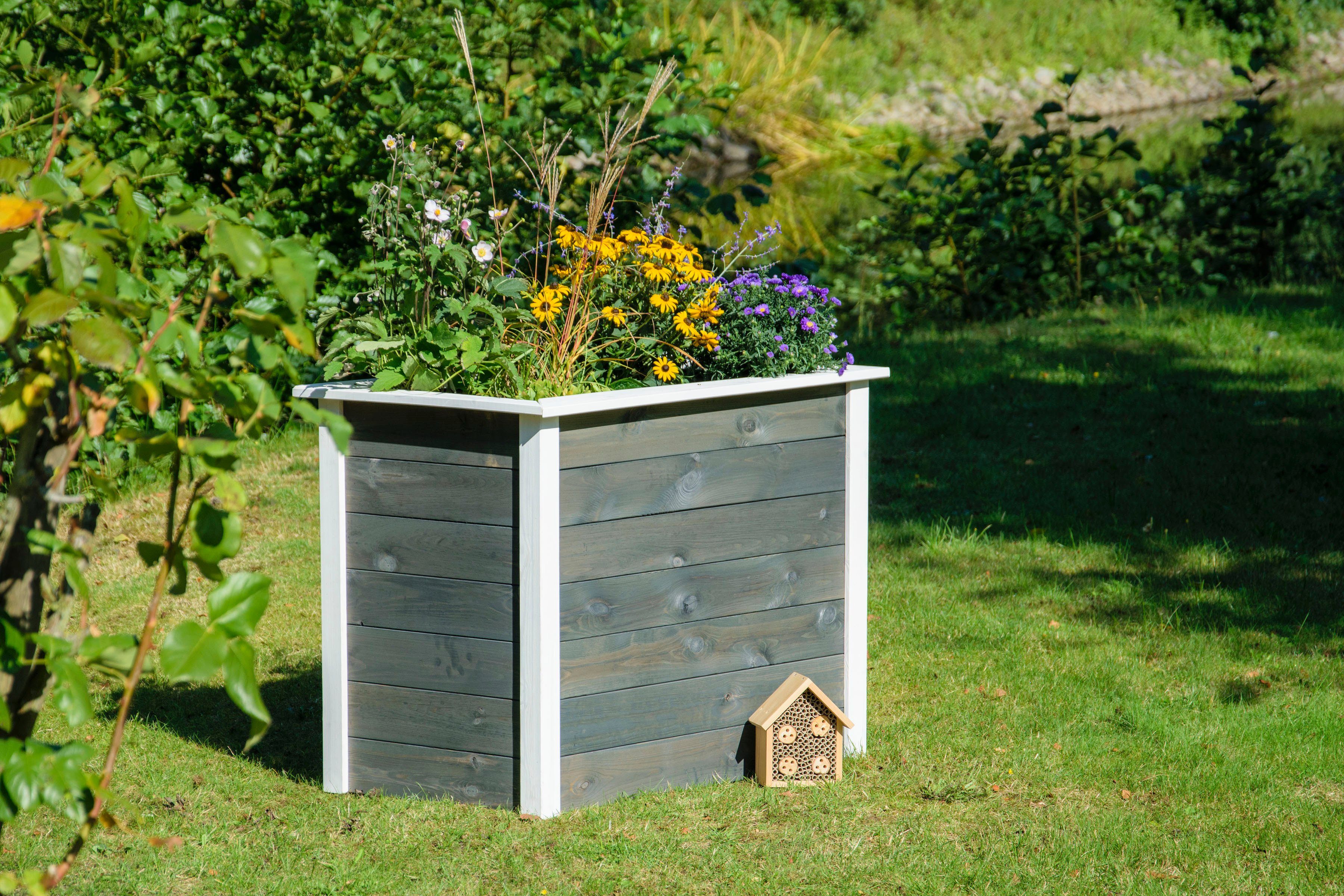 dobar Hochbeet Two-Tone, Bausatz, aus FSC®-zertifiziertem Kiefernholz, wetterfest grau lasiert