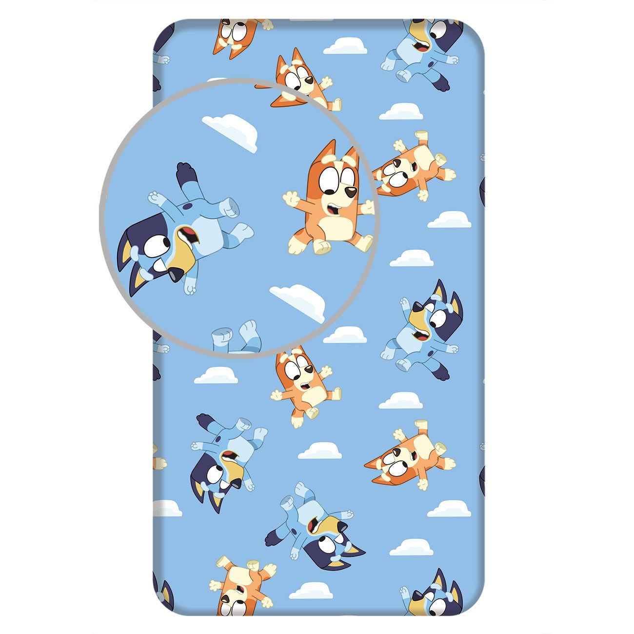 Bluey Bettlaken Spannbettlaken 90 × 200 cm aus Baumwolle mit Gummizug, Baum günstig online kaufen