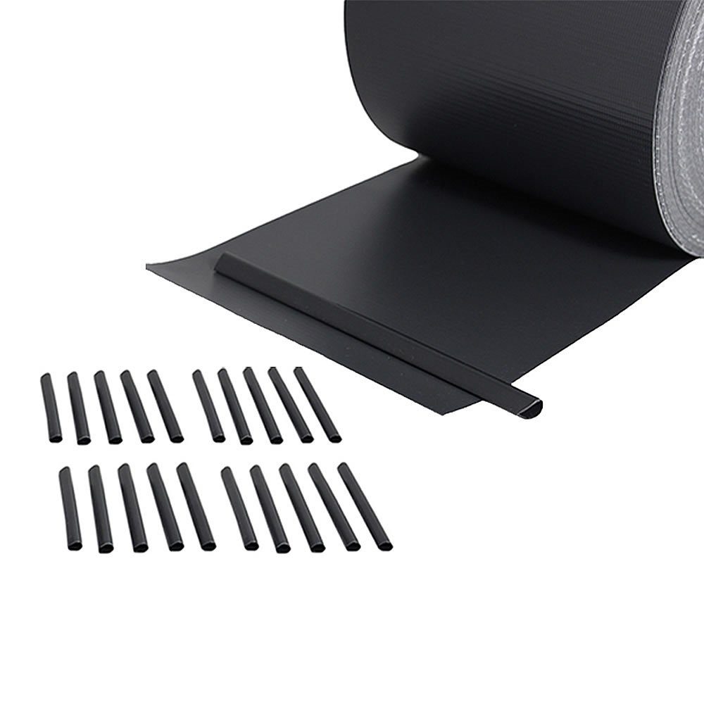 Melko Sichtschutzstreifen Zaunfolie 65M PVC Anthrazit günstig online kaufen