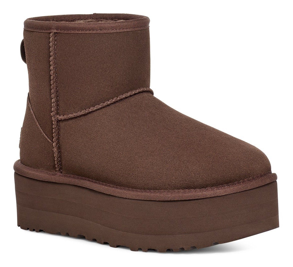 UGG Classic Mini Platform Plateaustiefelette Winterboots, Plateau Stiefel, Schlupfstiefel zum Schlupfen